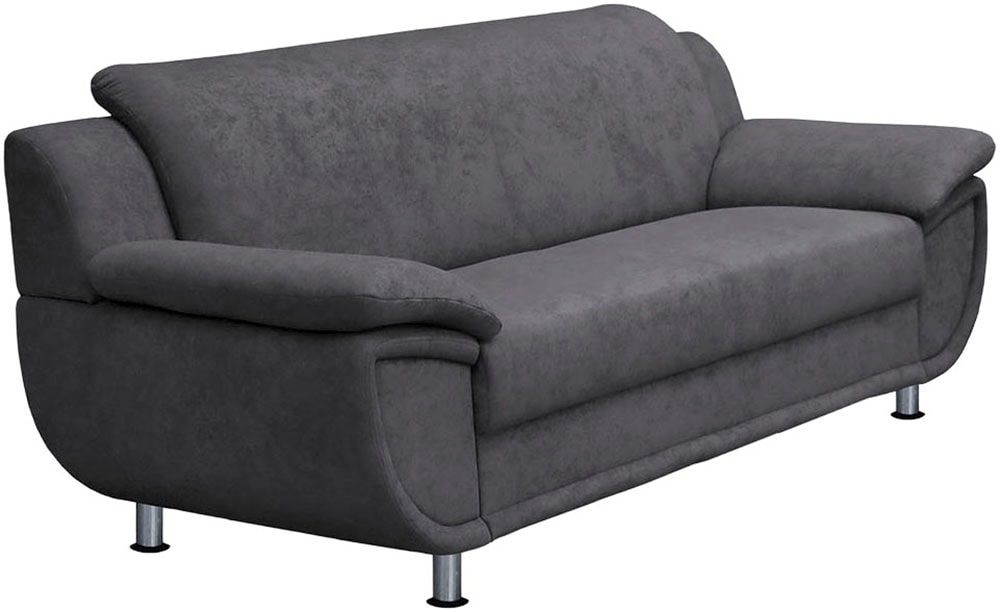TRENDMANUFAKTUR 2-Sitzer »Rondo, Breite 178 cm, breite Armlehnen, Füße chromfarben« Couch wahlweise mit Federkern und in verschiedenen Bezügen bestellbar