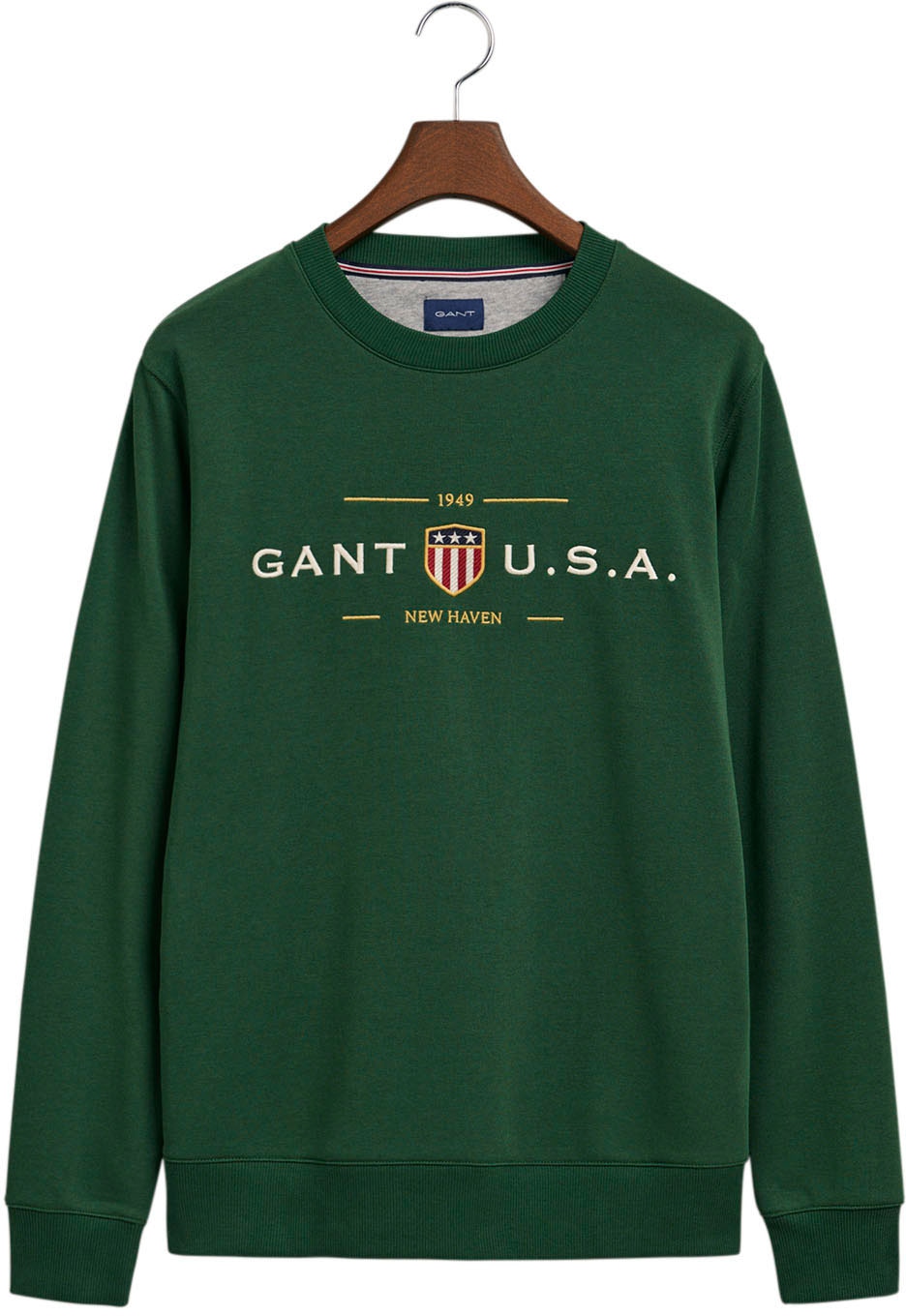Sweatshirt BAUR BANNER aufgestickter bestellen | ▷ »D1. Gant C-NECK«, mit Flaggenwappen-Grafik SHIELD
