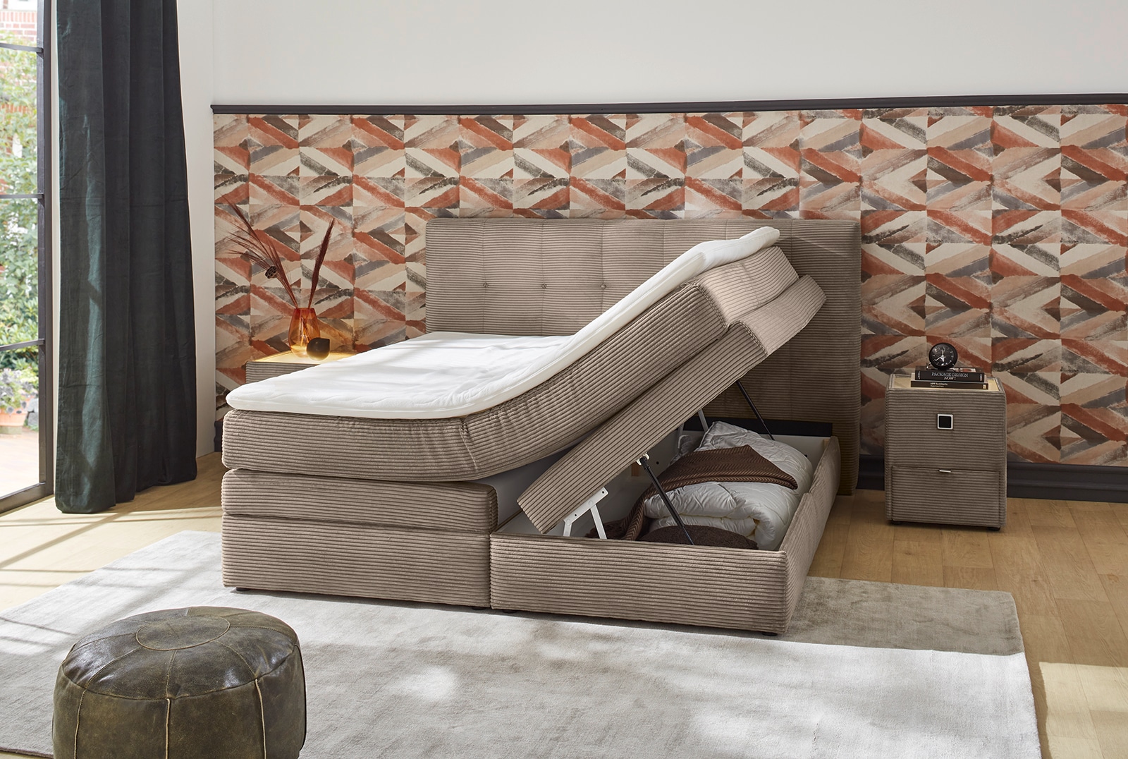 Jockenhöfer Gruppe Boxspringbett »Amy«, mit Bettkasten und Kaltschaum-Topper, erhältlich in 140 & 180cm Breite