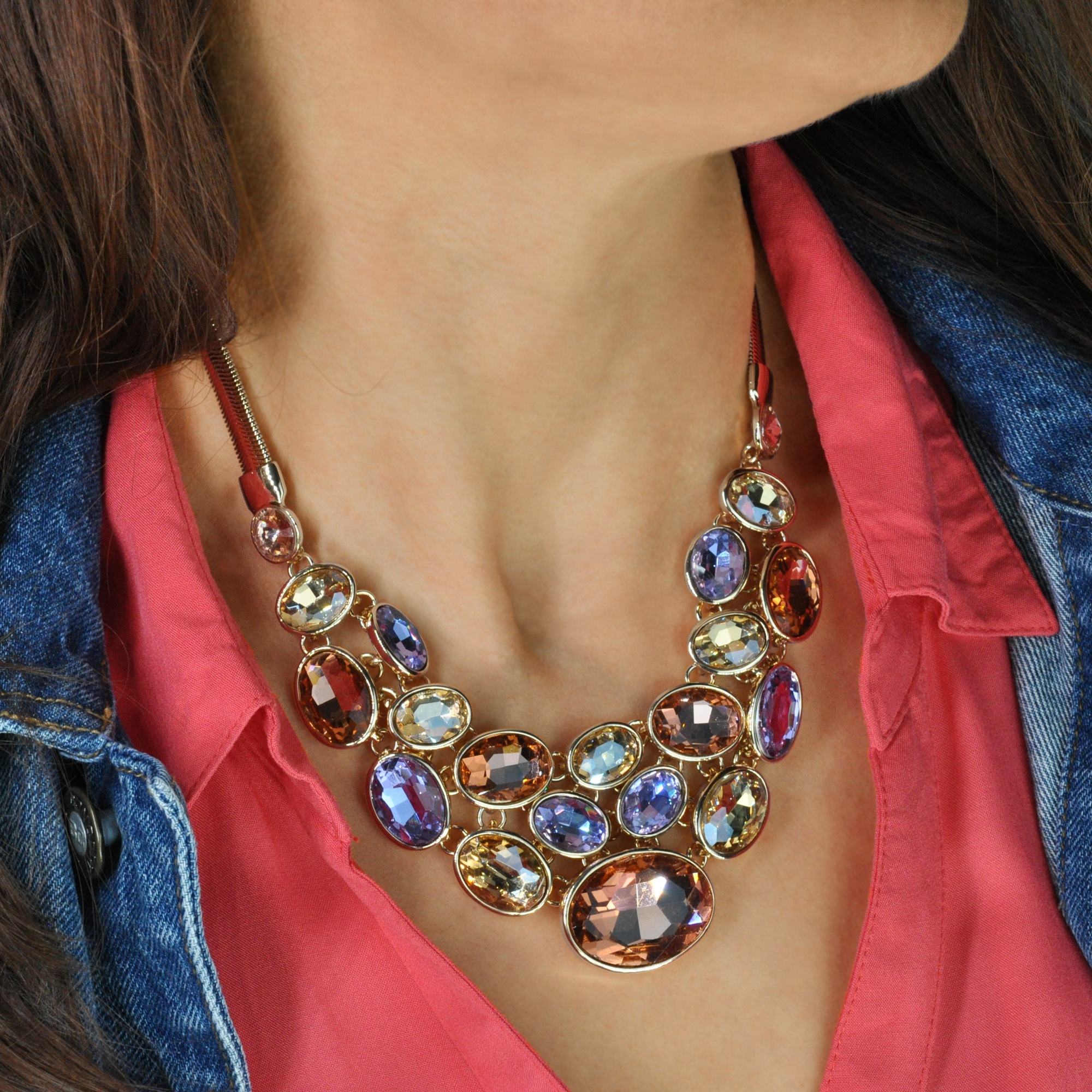 STEUER Statement Necklace Multicolor 51cm 2