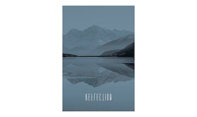 Poster »Word Lake Reflection Steel«, Natur, (1 St.)