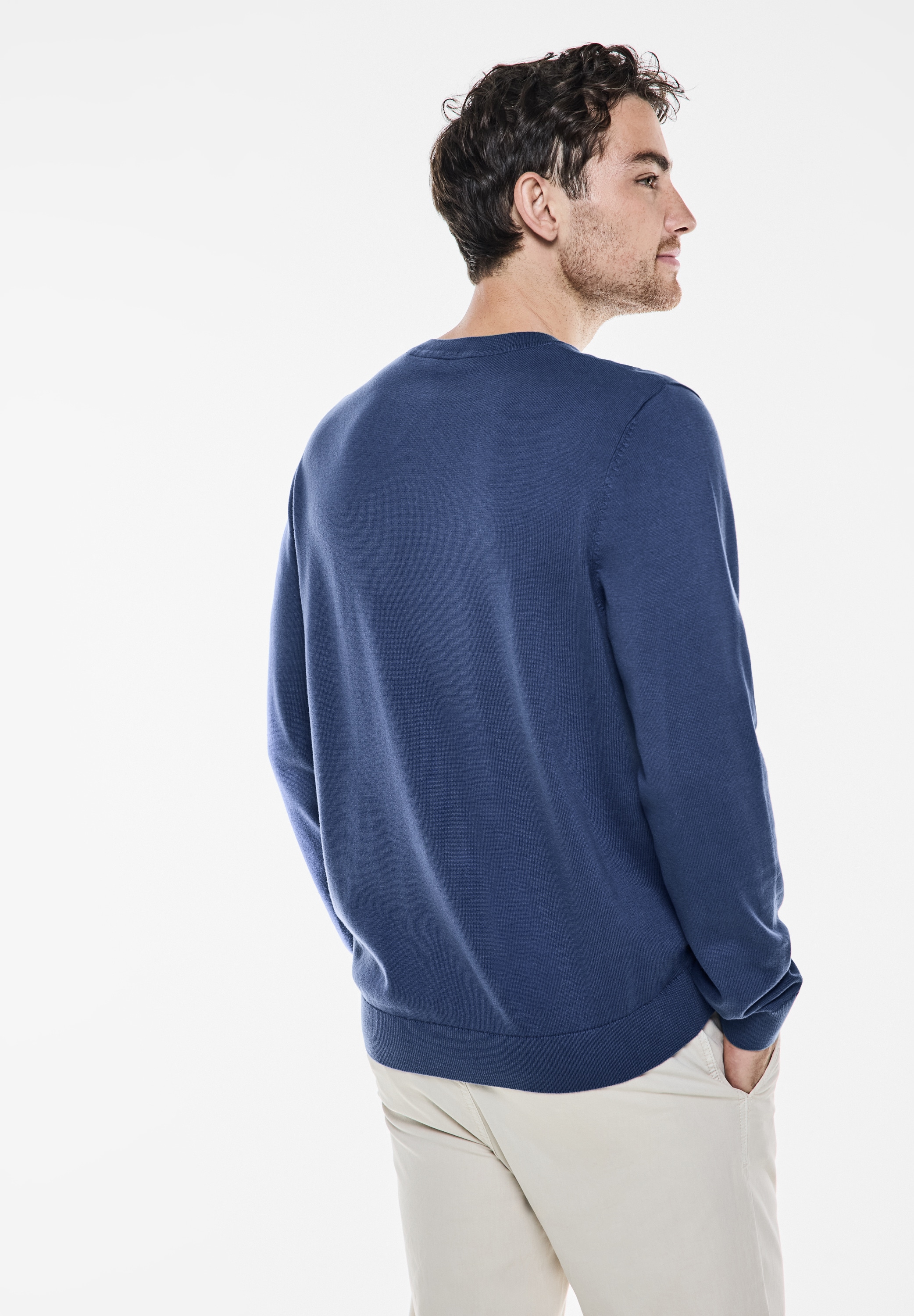 STREET ONE MEN Strickpullover mit Rundhalsausschnitt günstig online kaufen