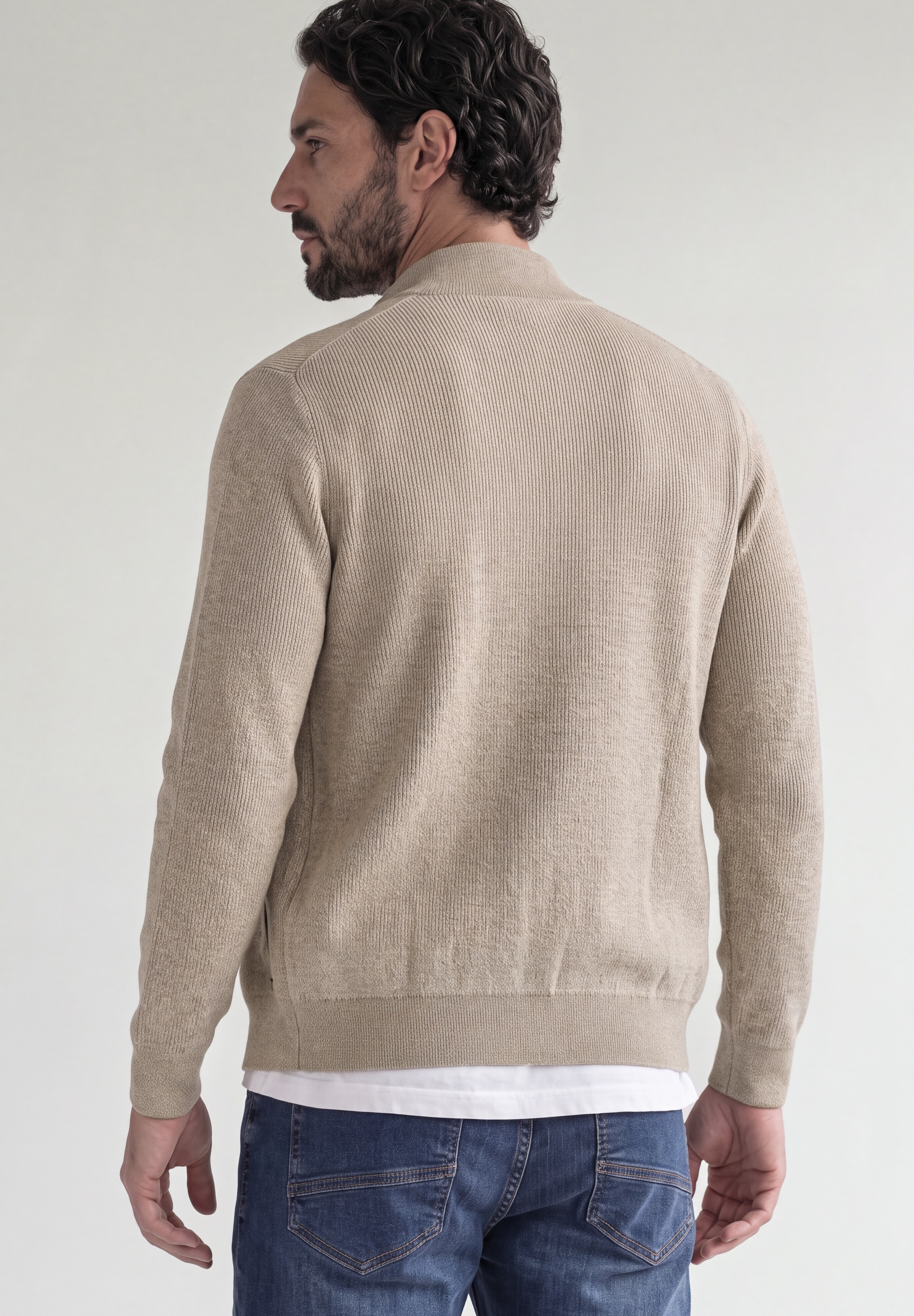 STREET ONE MEN Cardigan aus reiner Baumwolle