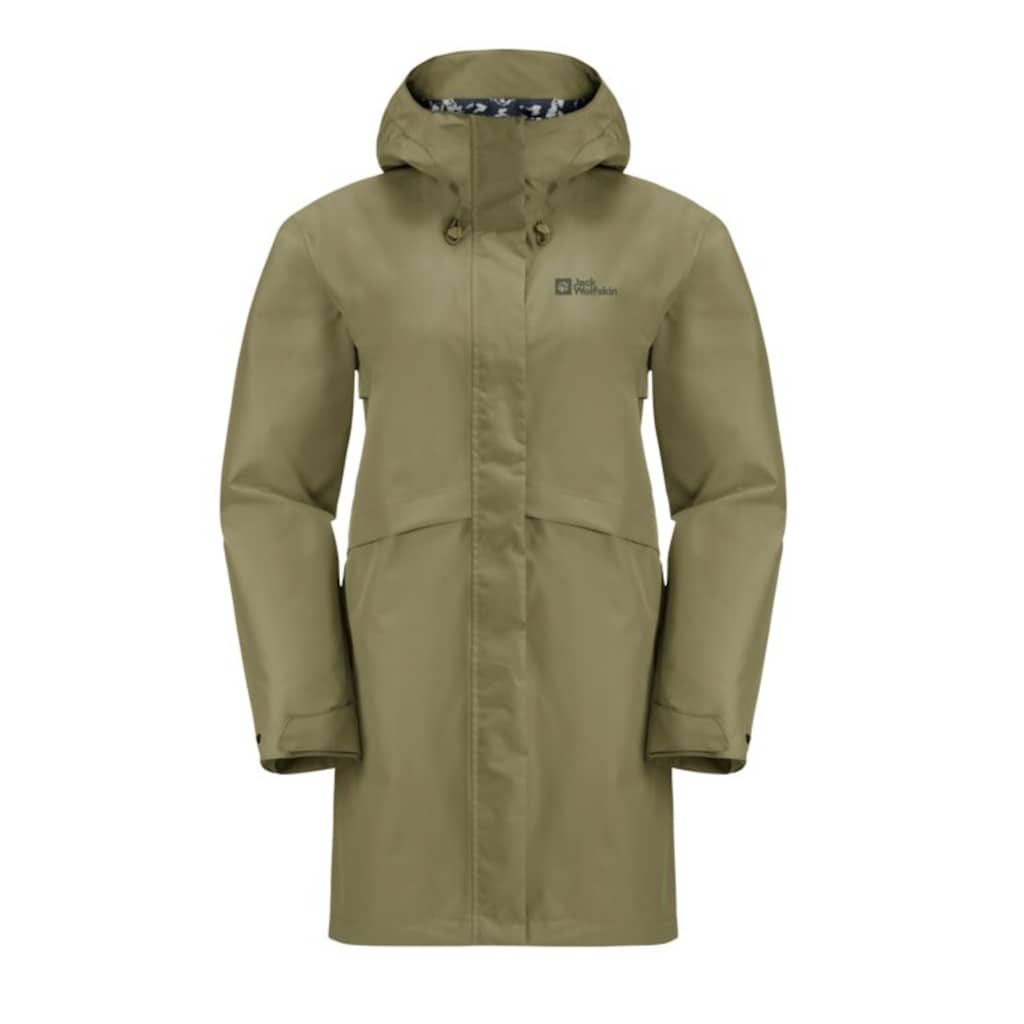 Jack Wolfskin Funktionsmantel »CAPE WEST COAT W«, Kapuze ist fest mit der Jacke verbunden