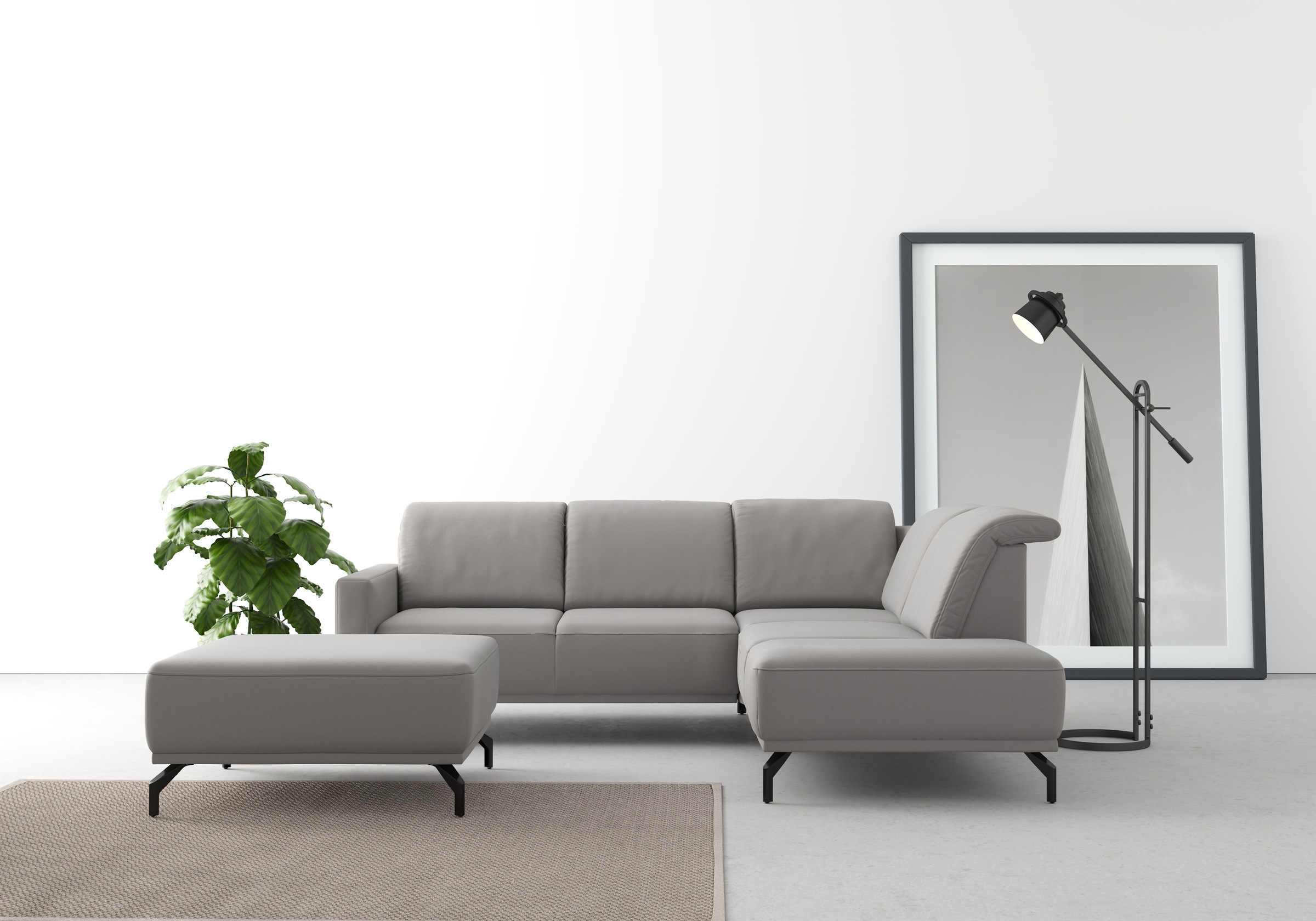sit&more Ecksofa »Bailando L-Form«, wahlweise mit Kopfteilverstellung und Vorziehsitz, motorisch