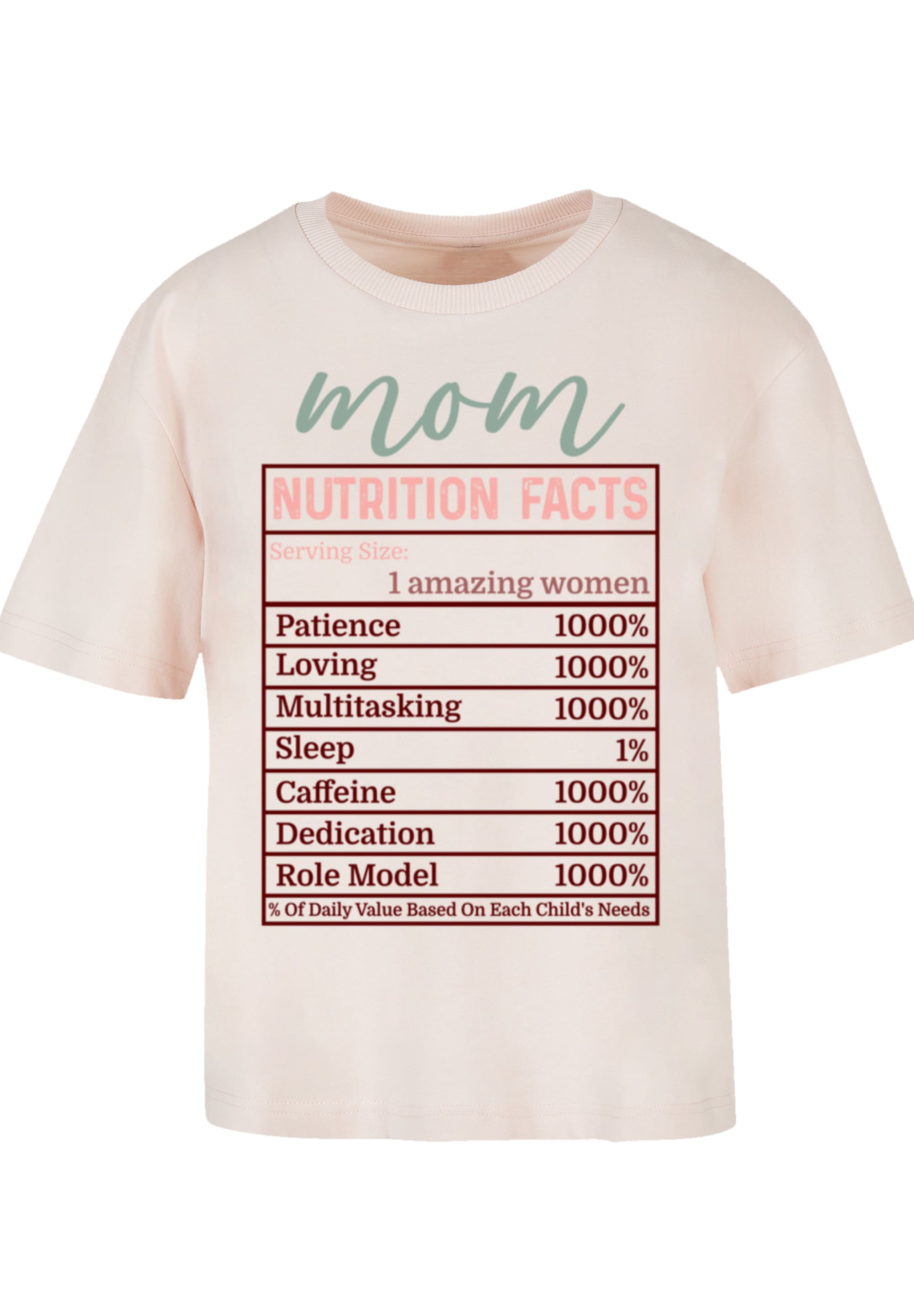 F4NT4STIC T-Shirt »Muttertag Mama Nährwerte Lustig«, Premium Qualität