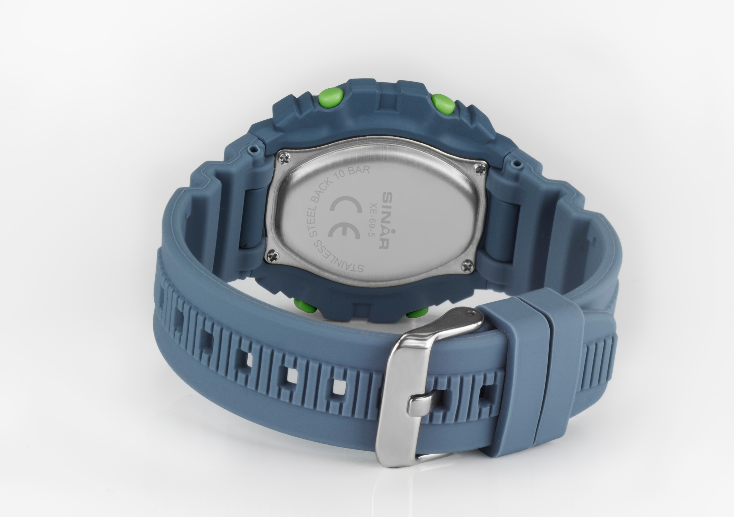 SINAR Digitaluhr, Quarzuhr, Armbanduhr, Herrenuhr, Silikonarmband, digital, Monat, Tag
