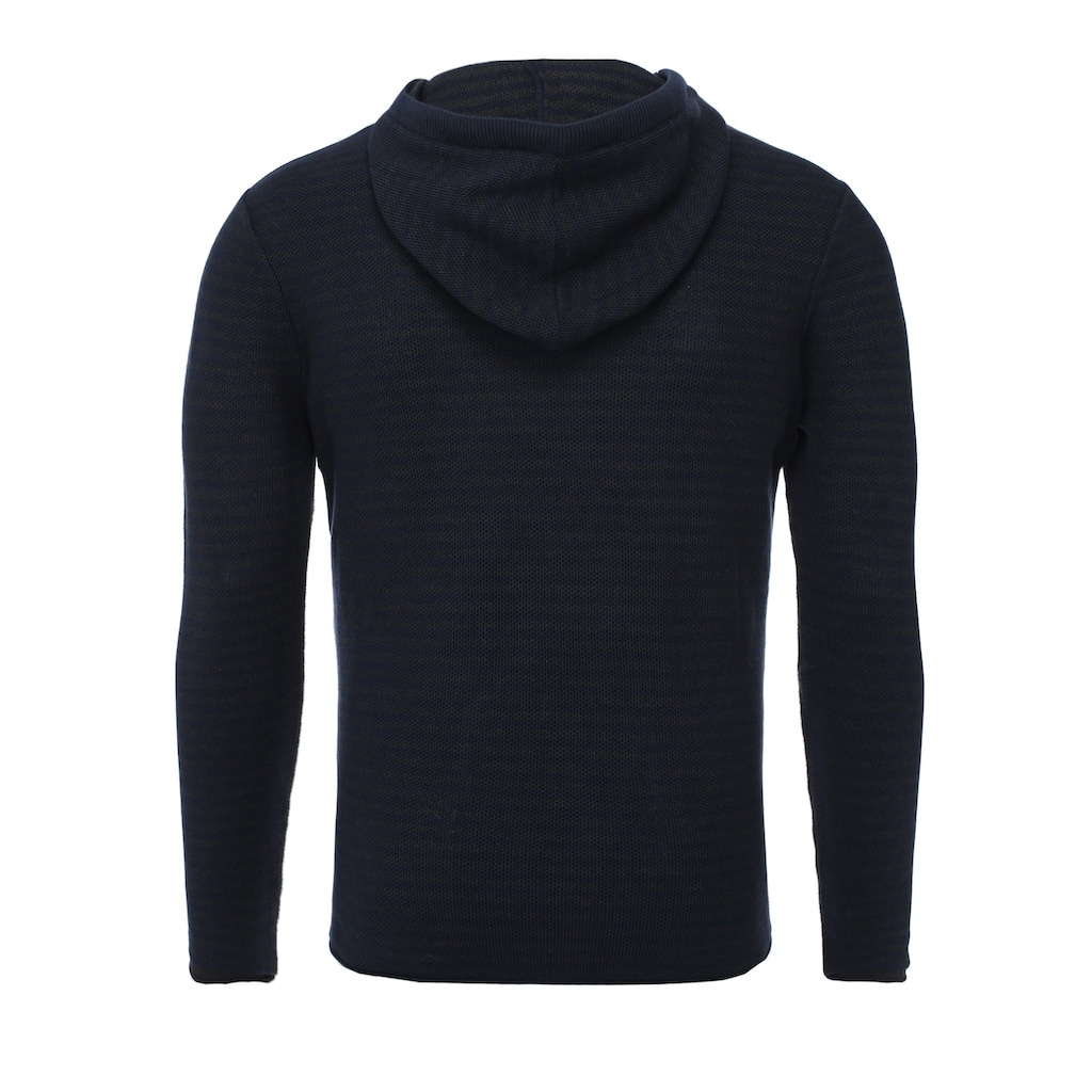 Herrenmode Sweatshirts & -jacken Key Largo Kapuzensweatshirt »PLANET«, in strukturiertem Design blau
