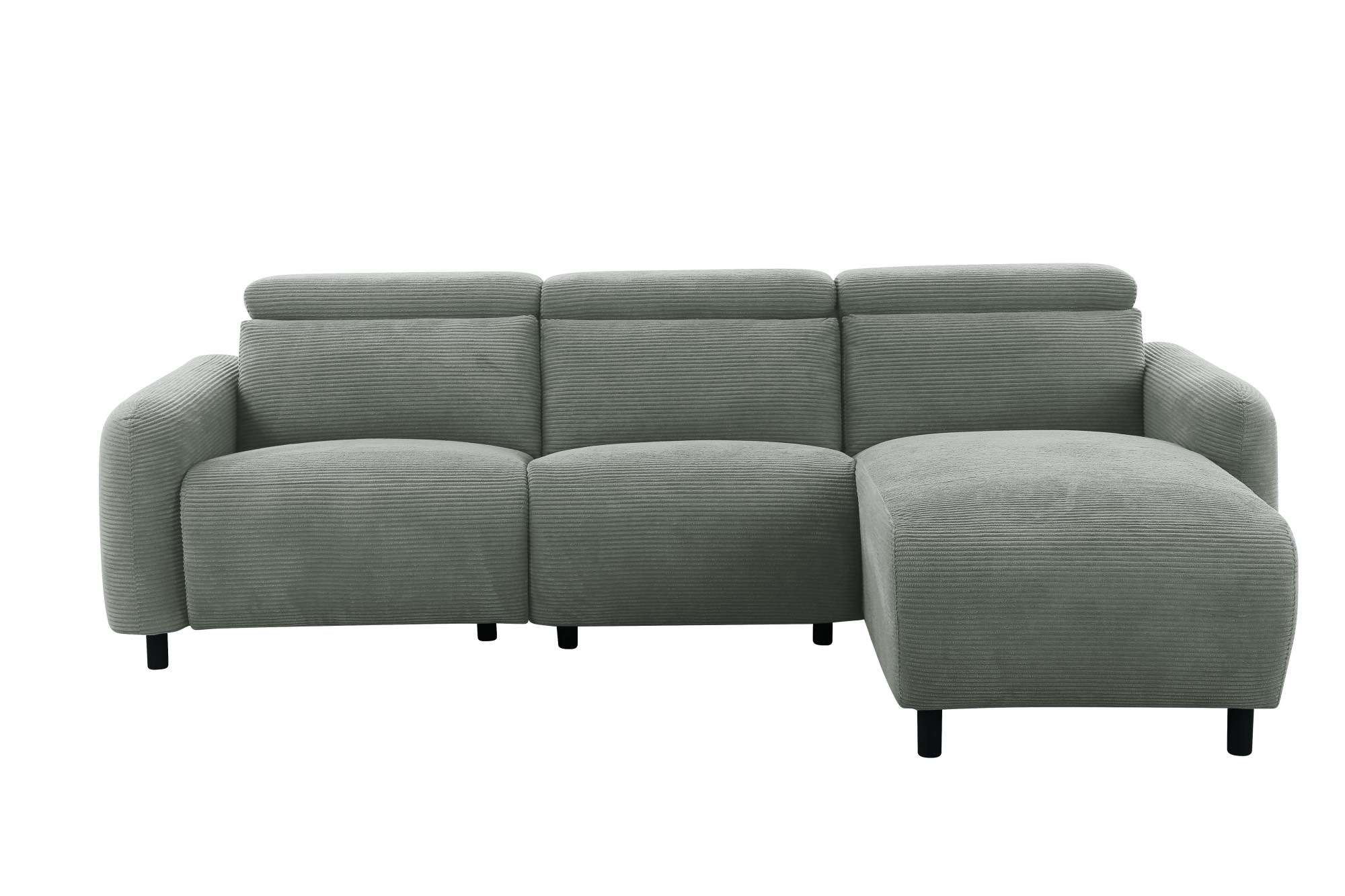 Home affaire Ecksofa »SKAANE in Cord, L-Form, 274 cm, manuelle u. elektrische Funktion,«, Kopfteilverstellung, Relax-und Liegefunktion, Federkernpolsterung