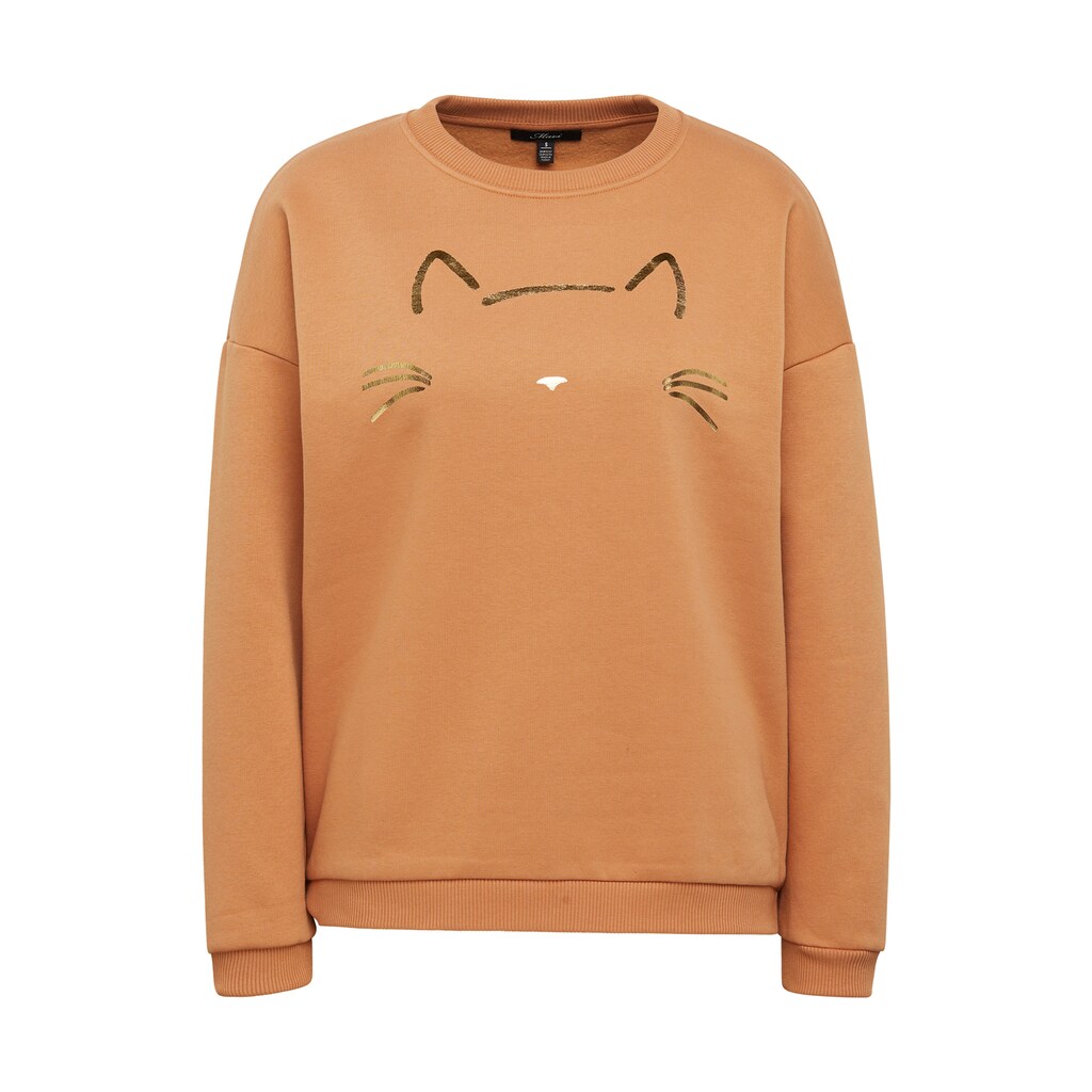 Damenmode Pullover Mavi Rundhalspullover »CAT PRINTED SWEATSHIRT«, Hochwertiger Folienprint mit Katzenmotiv braun Damenmode Pullover Mavi Rundhalspullover »CAT PRINTED SWEATSHIRT«, Hochwertiger Folienprint mit Katzenmotiv braun
