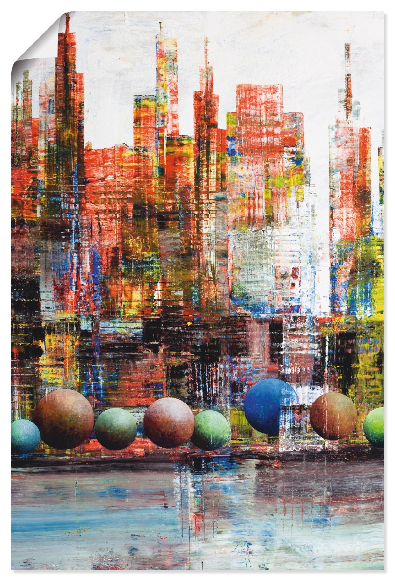 Artland Wandbild »New York Stadtansicht«, Amerika, (1 St.), als Leinwandbild, Wandaufkleber in verschied. Größen
