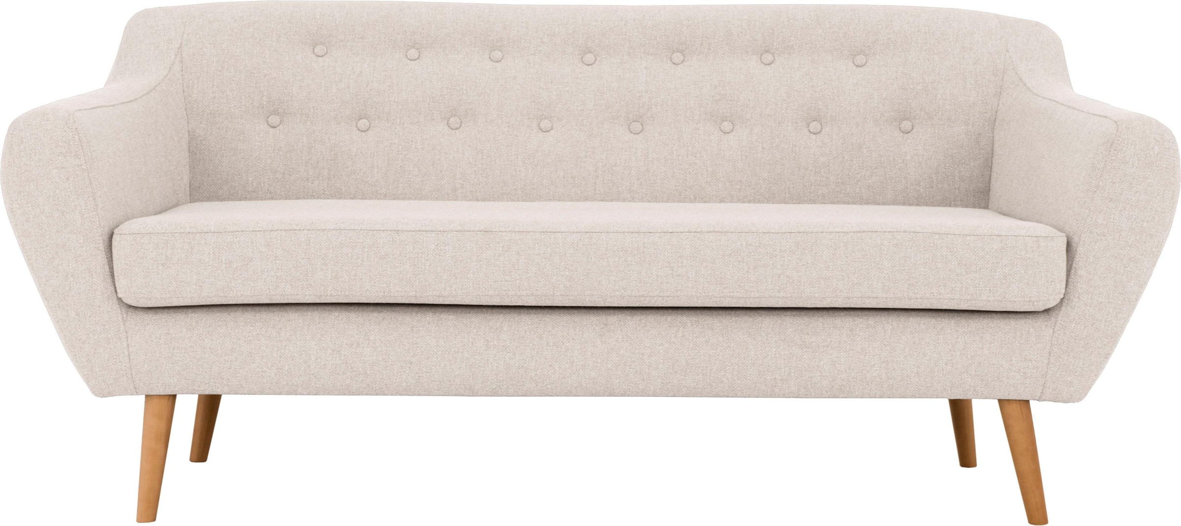 Home affaire 3-Sitzer "Renne" mit Heftung im Rücken im skandinavischem Stil günstig online kaufen
