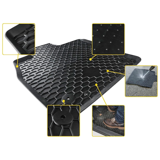 Black Friday WALSER Passform-Fußmatten, Hyundai, i20, Coupé-Schrägheck, (4  St., 2 Vordermatten, 2 Rückmatten), für Hyundai i20 (GB, IB) 11/2014-Heute  | BAUR