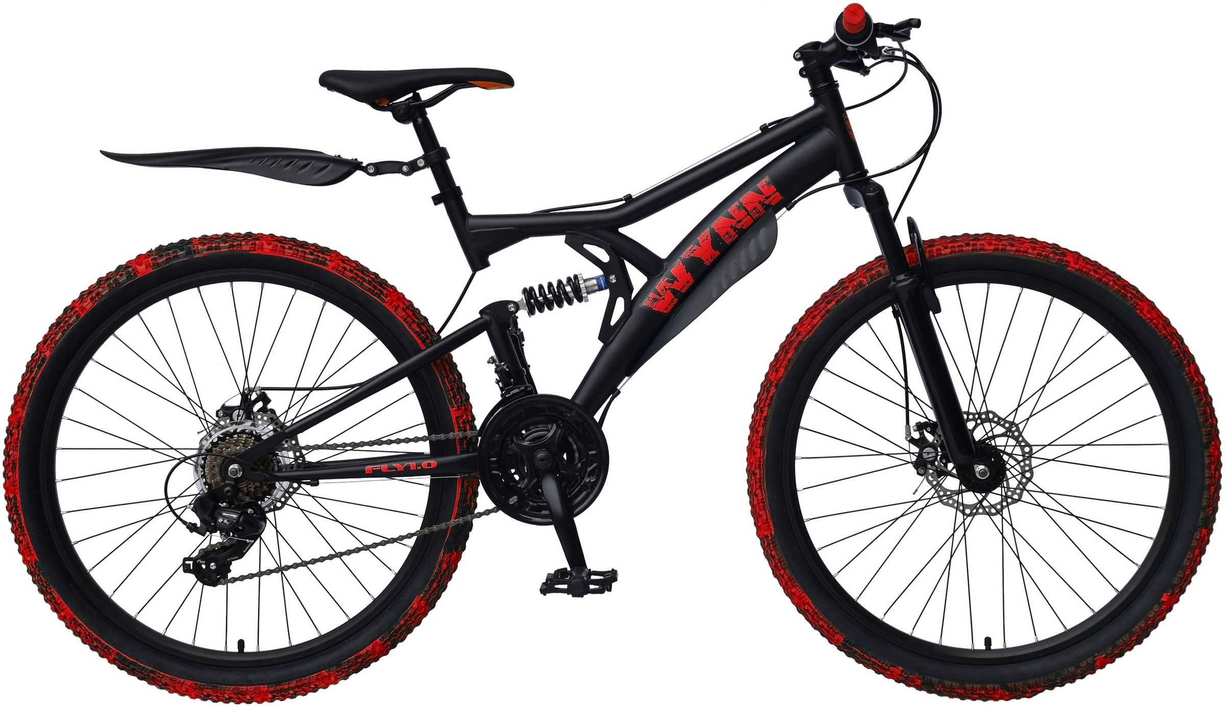 WYNN Mountainbike "FLY1.0", 46cm, 26 Zoll (66,04cm), schwarz, Fahrräder