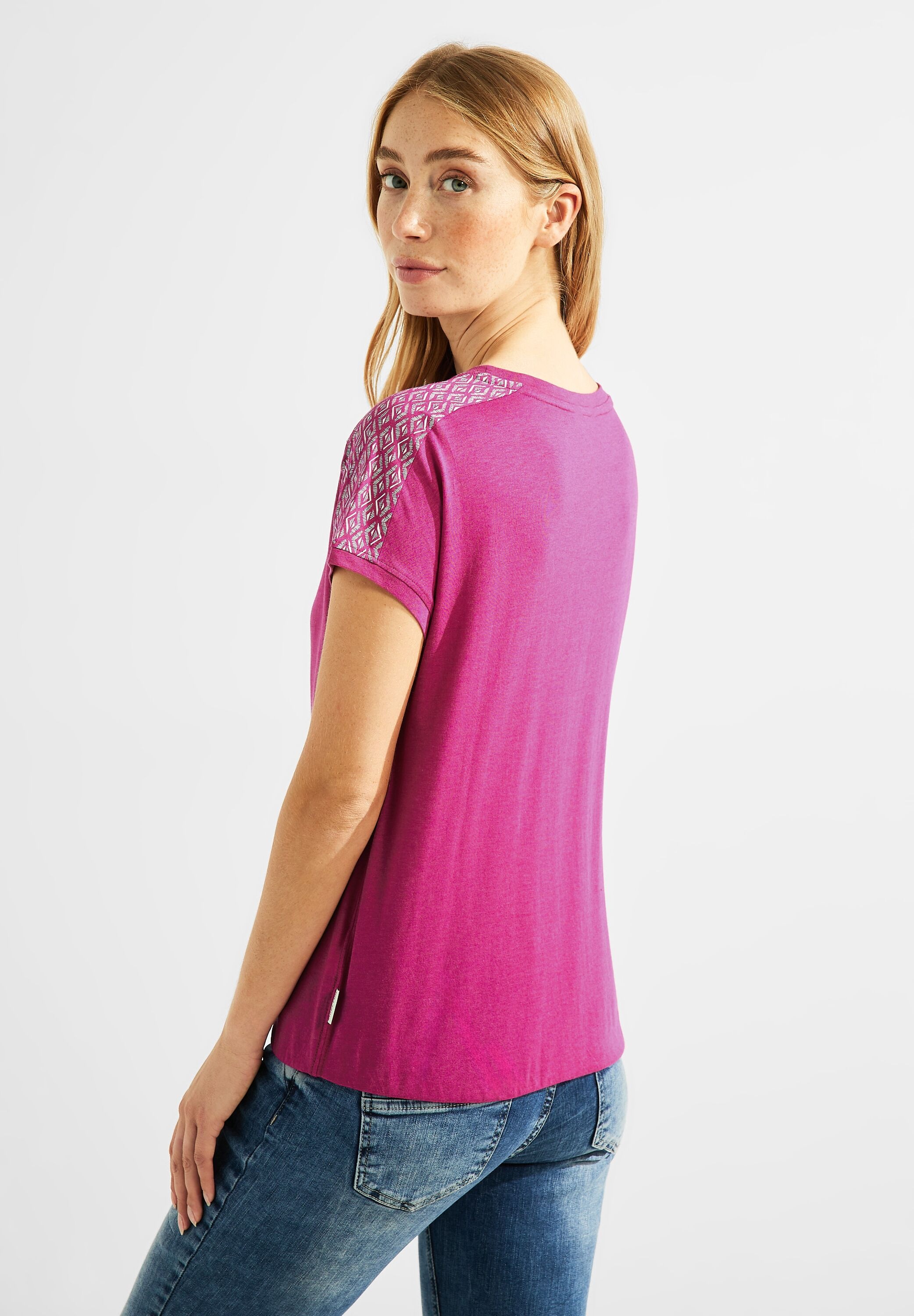 Cecil T-Shirt, aus softem Materialmix bestellen | BAUR