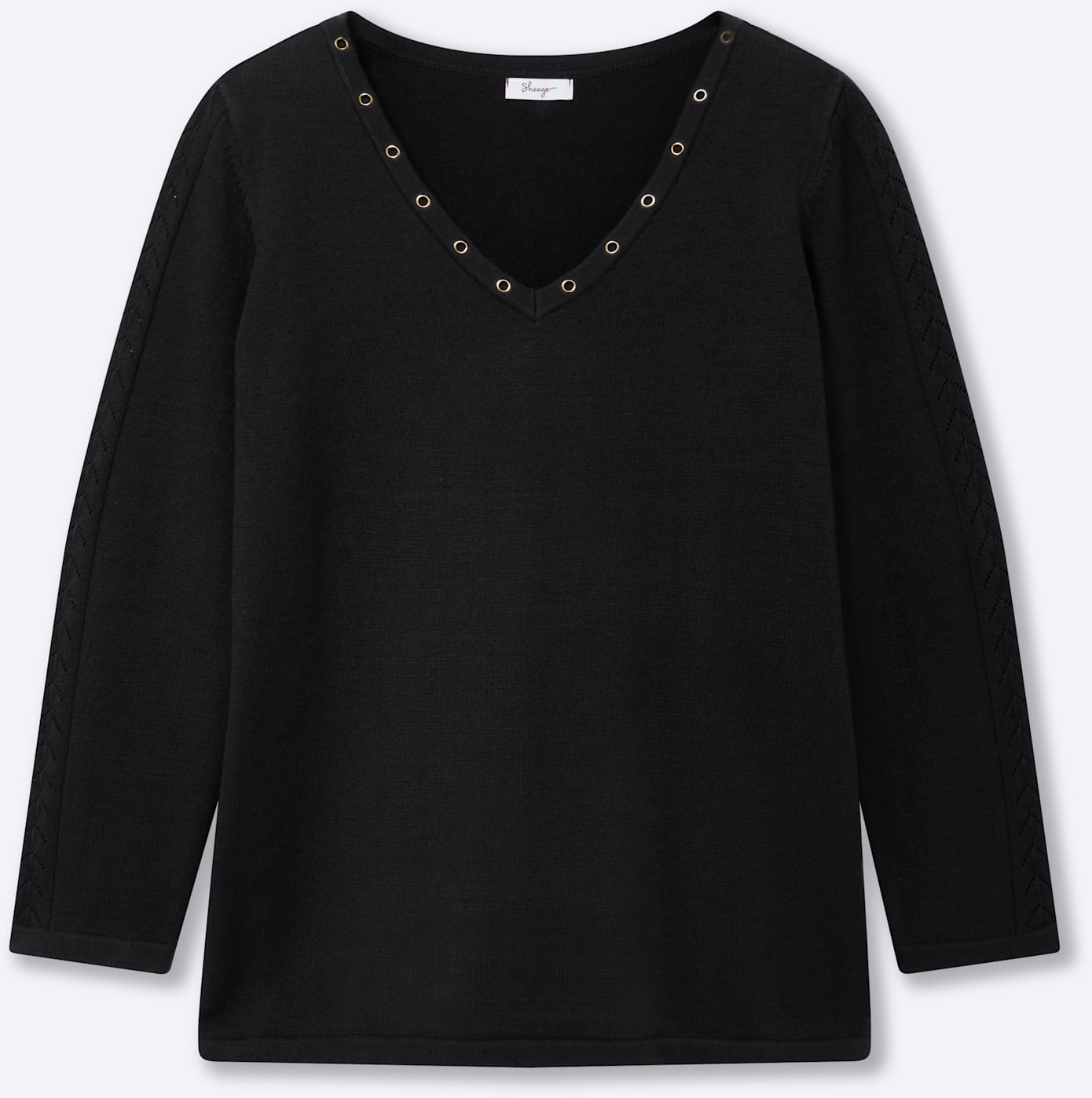 Sheego V-Ausschnitt-Pullover »Pullover«