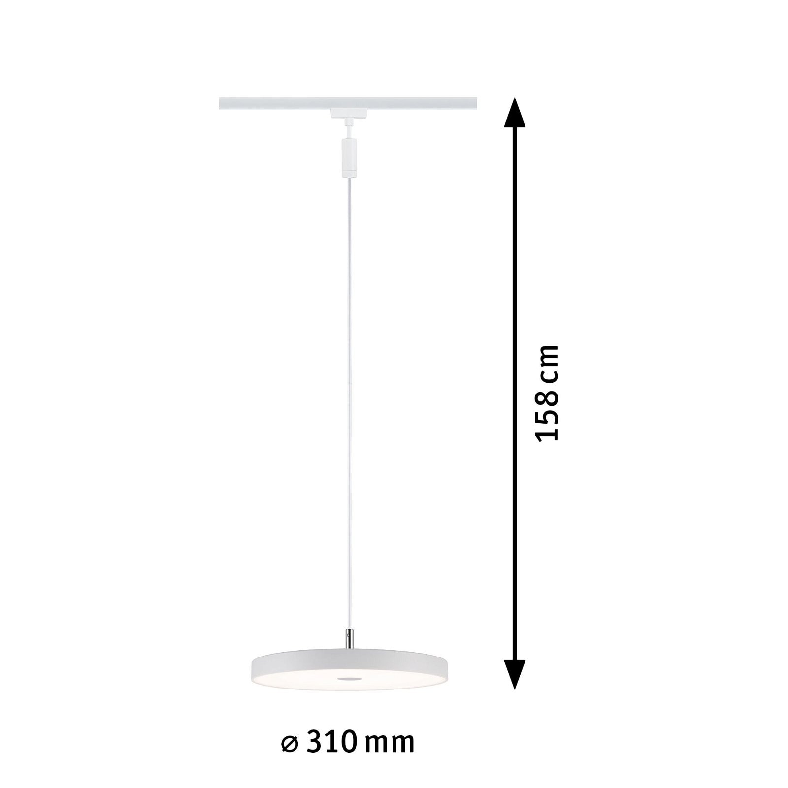 Paulmann LED Deckenleuchte »URail Pendel Hildor 850lm 15W 3000K 230V«, 1 flammig-flammig, 3-Step-Dimmbar