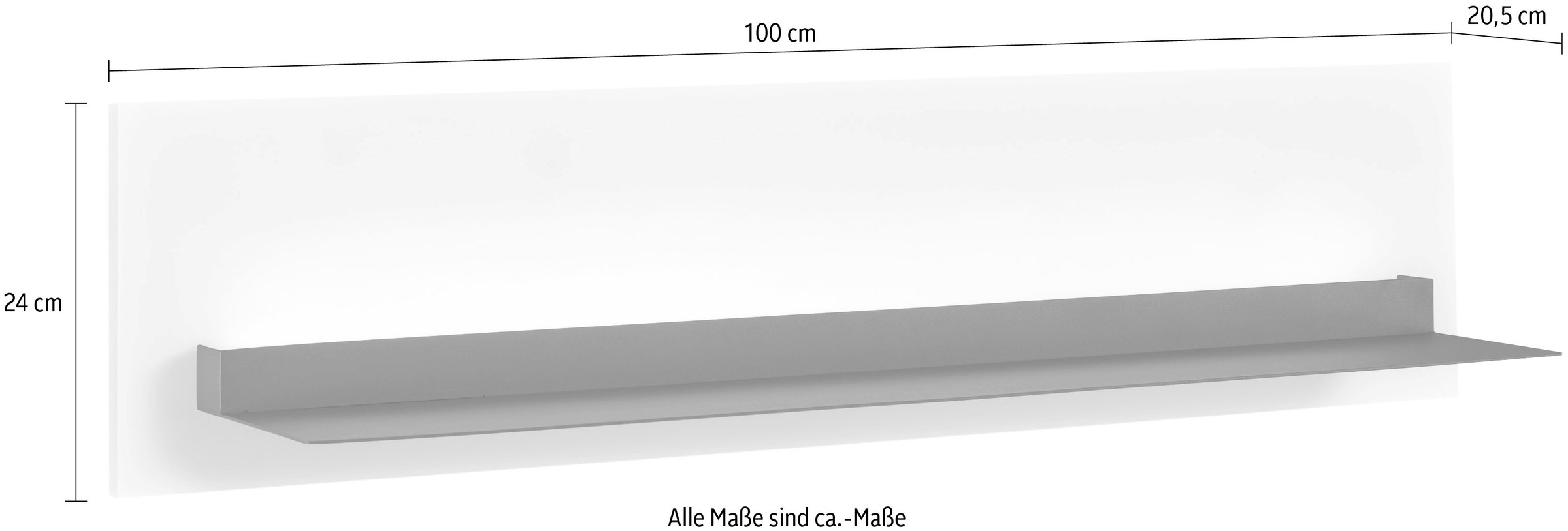 set one by Musterring Wandboard, (1 St.), inkl. LED-Beleuchtung, Breite 100 oder 150 cm, zwei Farbvarianten