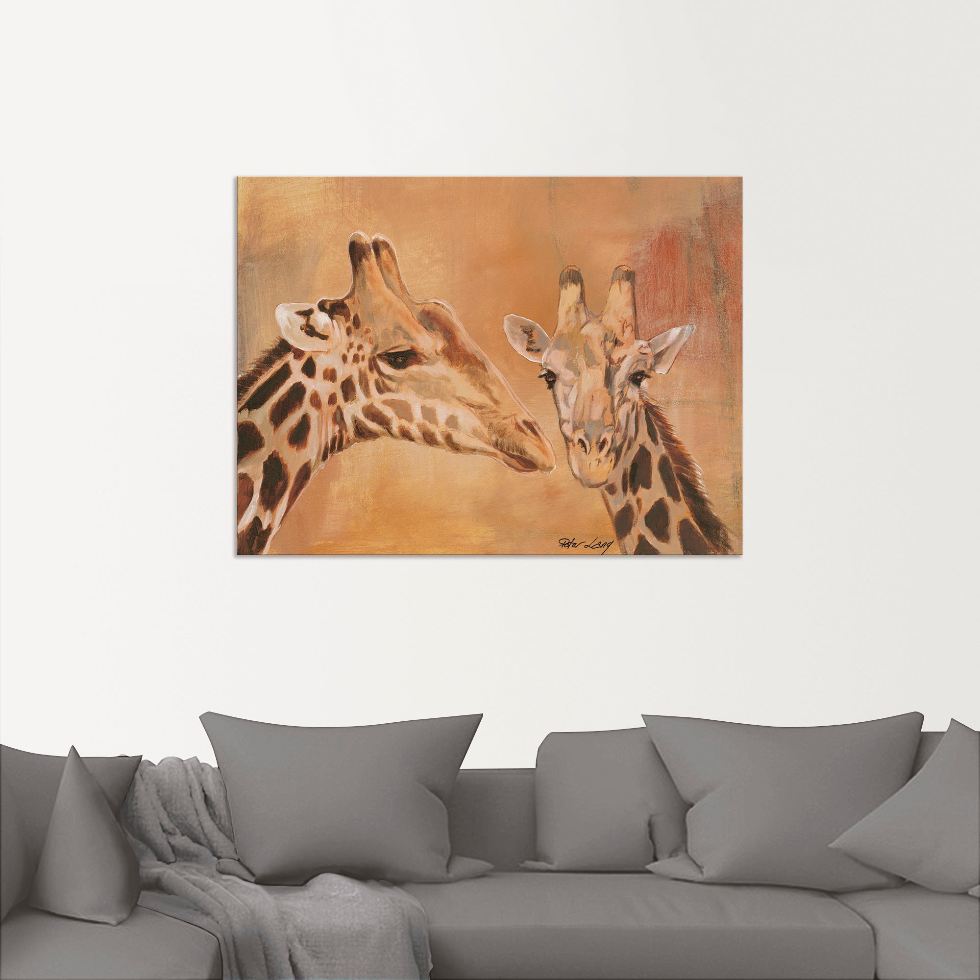 Artland Wandbild »Giraffen«, Wildtiere, (1 St.), als Alubild, Outdoorbild, Leinwandbild, Poster in verschied. Größen