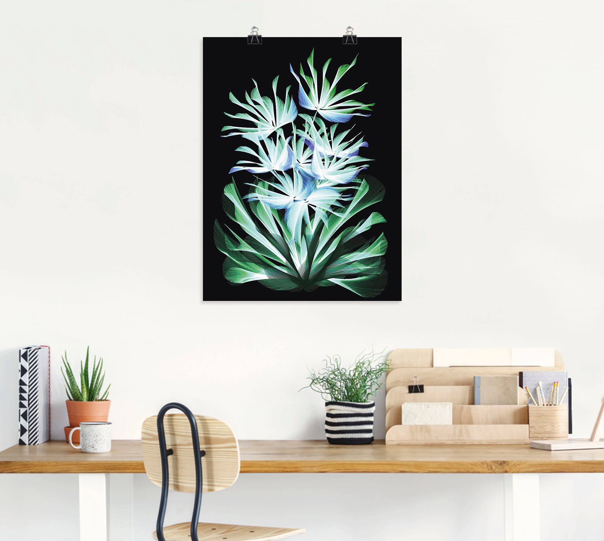 Artland Wandbild »Leuchtende Nachtblumen«, klassische Fantasie, (1 St.),  als Alubild, Leinwandbild, Wandaufkleber oder Poster in versch. Größen  bestellen | BAUR