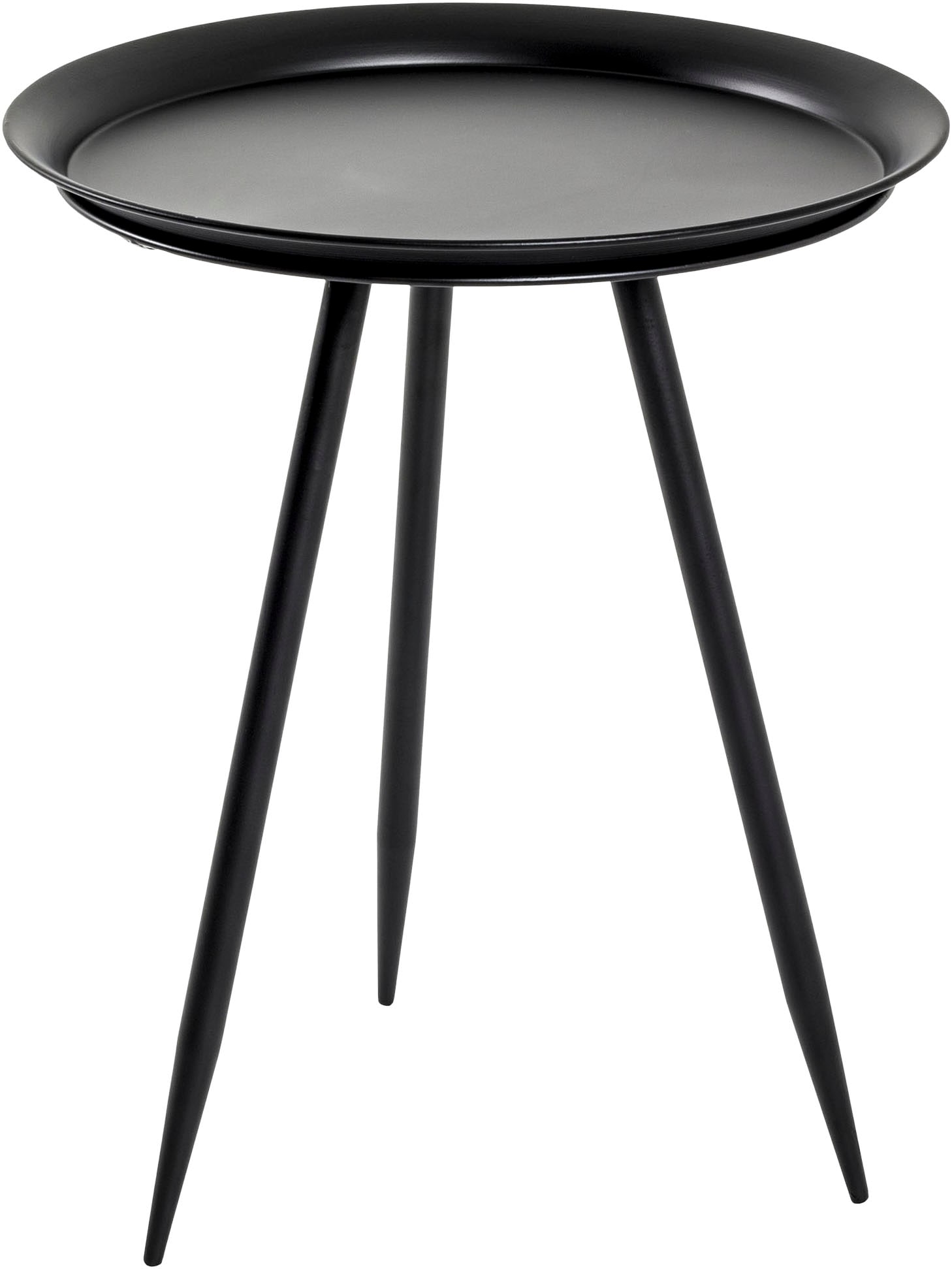 HAKU Beistelltisch "Sofatisch, Wohnzimmertisch" 1 Stk. tlg. rund - aus Metall Schwarz - Ø/H 44/54 cm
