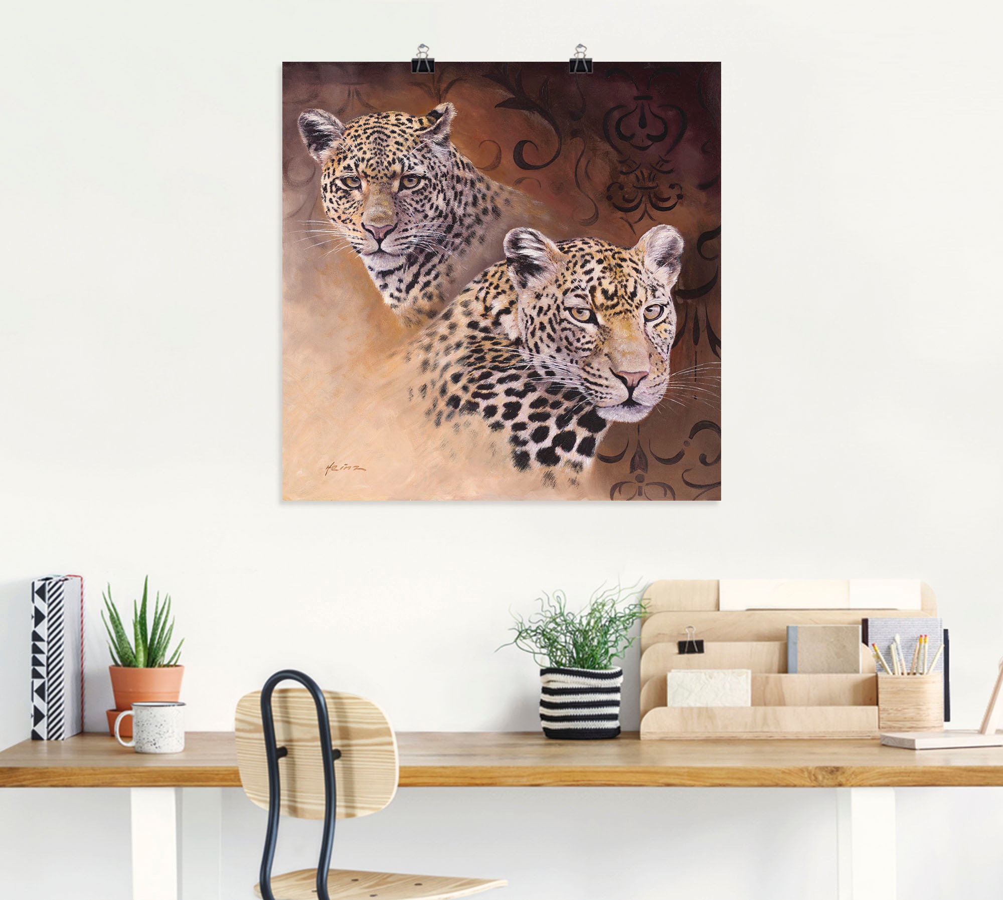 Artland Wandbild "Leoparden", Wildtiere, (1 St.), als Alubild, Outdoorbild, günstig online kaufen