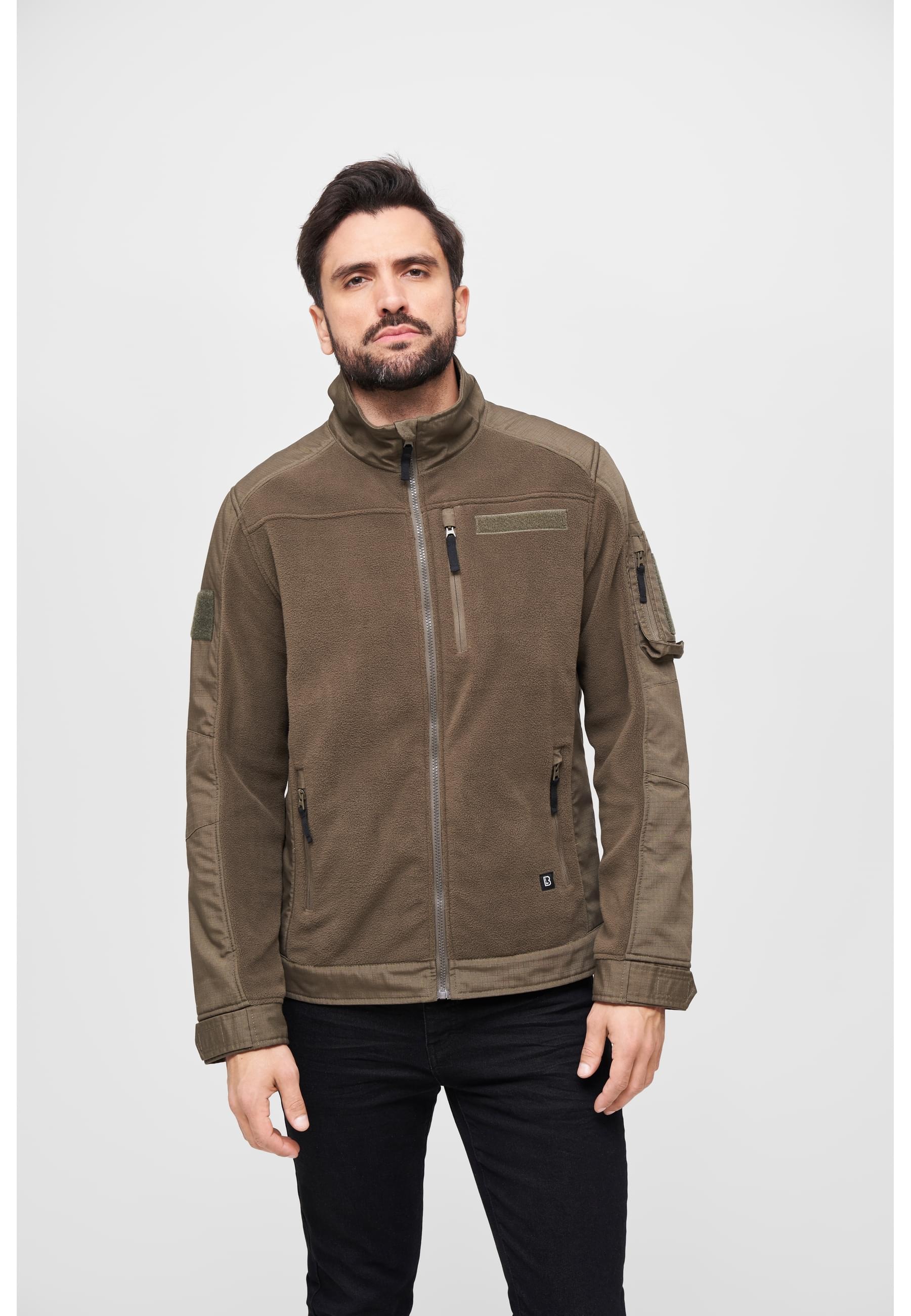 Brandit Allwetterjacke »Brandit Herren Fleecejacket Ripstop«, (1 St.), ohne Kapuze