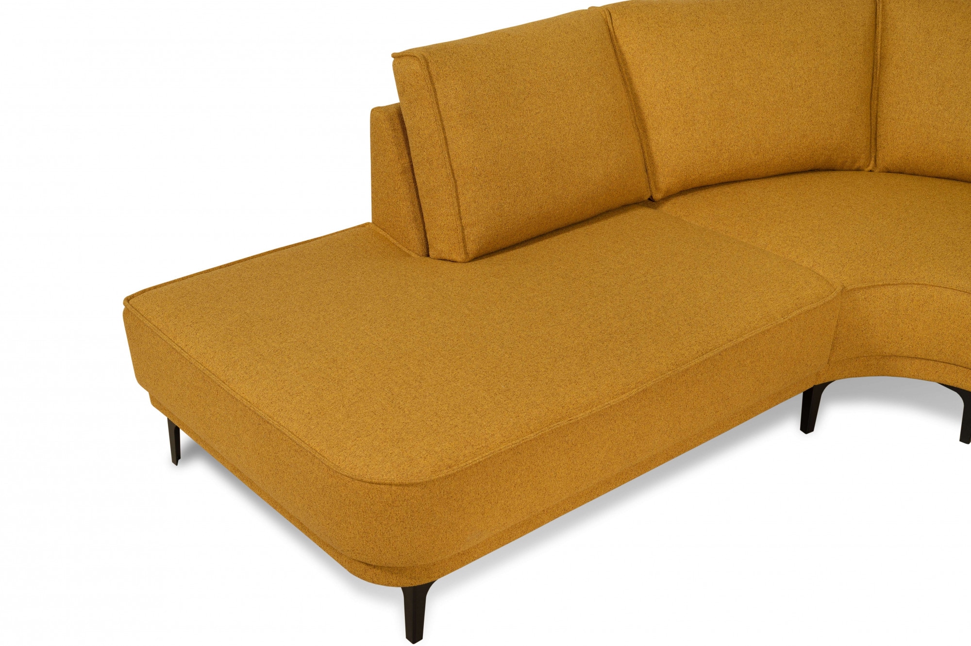Places of Style Ecksofa »Casina«, mit abgerundeter Ottomane, in einem weichen Chenille-Stoff