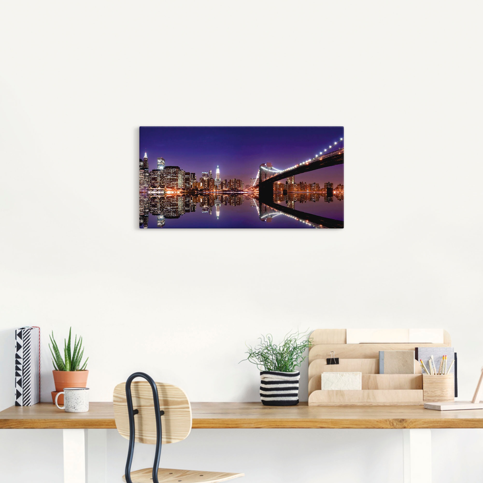 Artland Leinwandbild "New York Skyline" Amerika 1 Stk. tlg. auf Holzrahmen günstig online kaufen