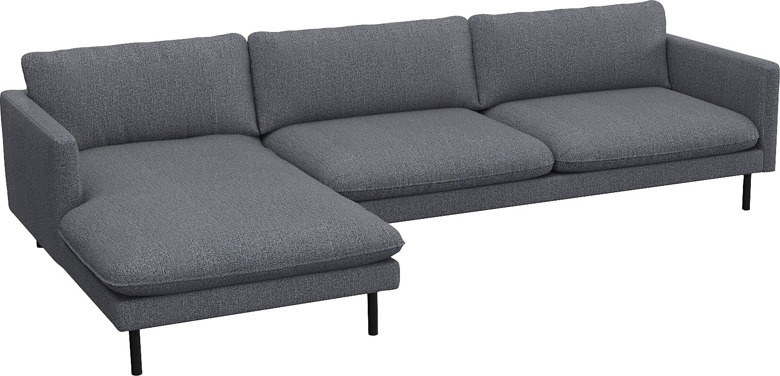 FLEXLUX Ecksofa »Bolzano, elegant und bequem, L-Form«, Sitzaufbau mit Kaltschaum & Stahl-Wellen, loose Sitz -& Rückenkissen