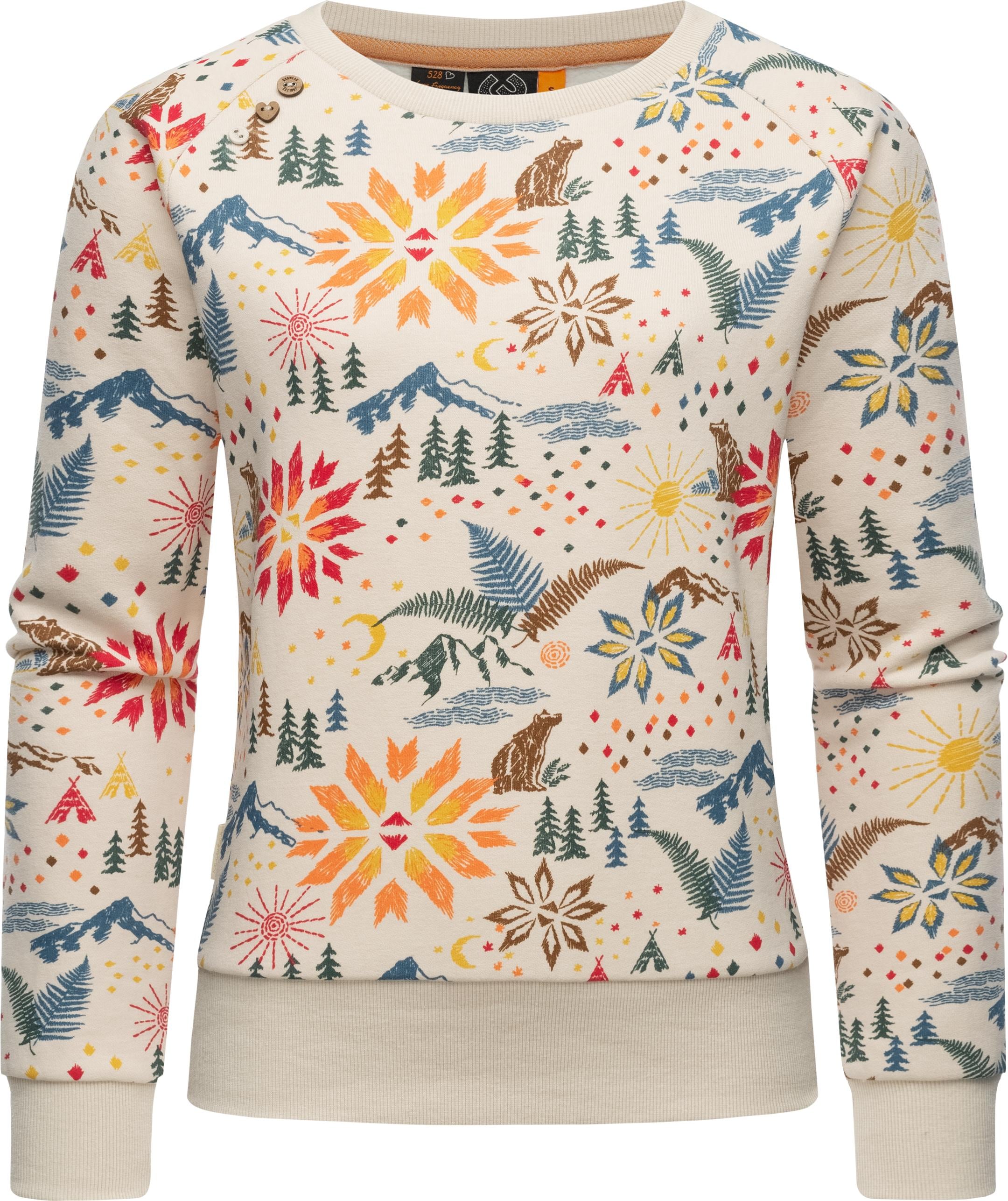 Rundhalspullover »Johanka Print«, Stylischer Damen Pullover mit coolem Print-Muster