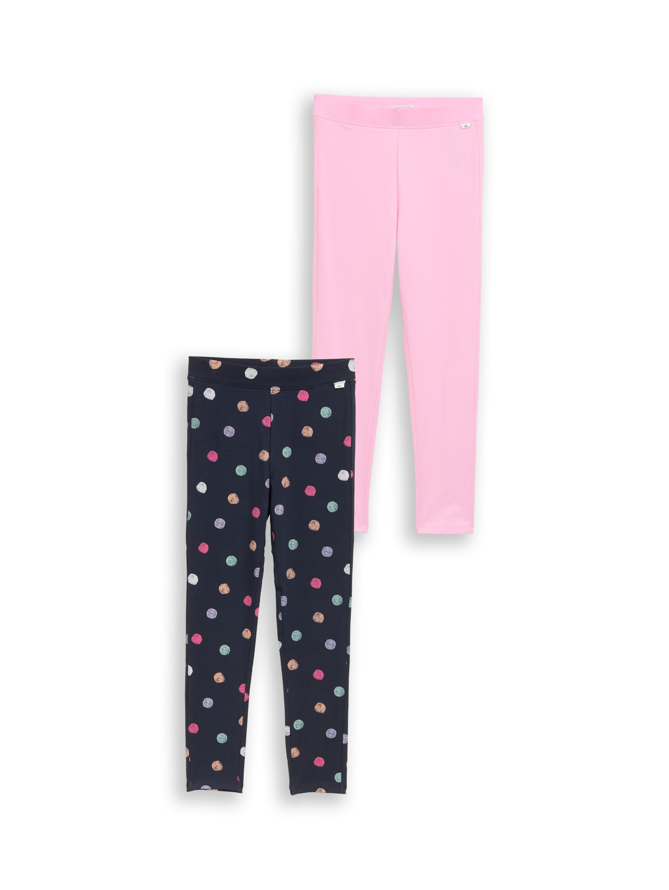 TOM TAILOR Leggings 2er Pack unifarben und gepunktet, für Girls