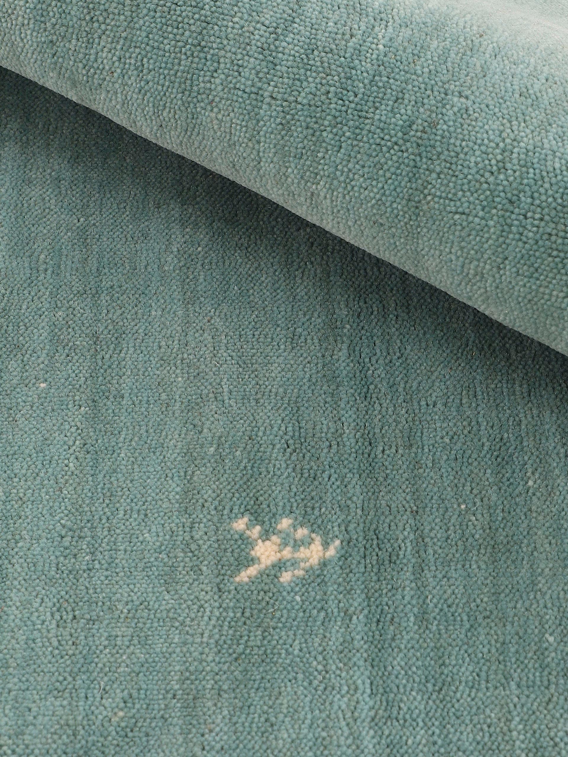 carpetfine Wollteppich »Gabbeh Uni, auch als Läufer erhältlich«, rechteckig, 15 mm Höhe, reine Wolle, handgewebt, Gabbeh Loom Tiermotiv, große Farbauswahl