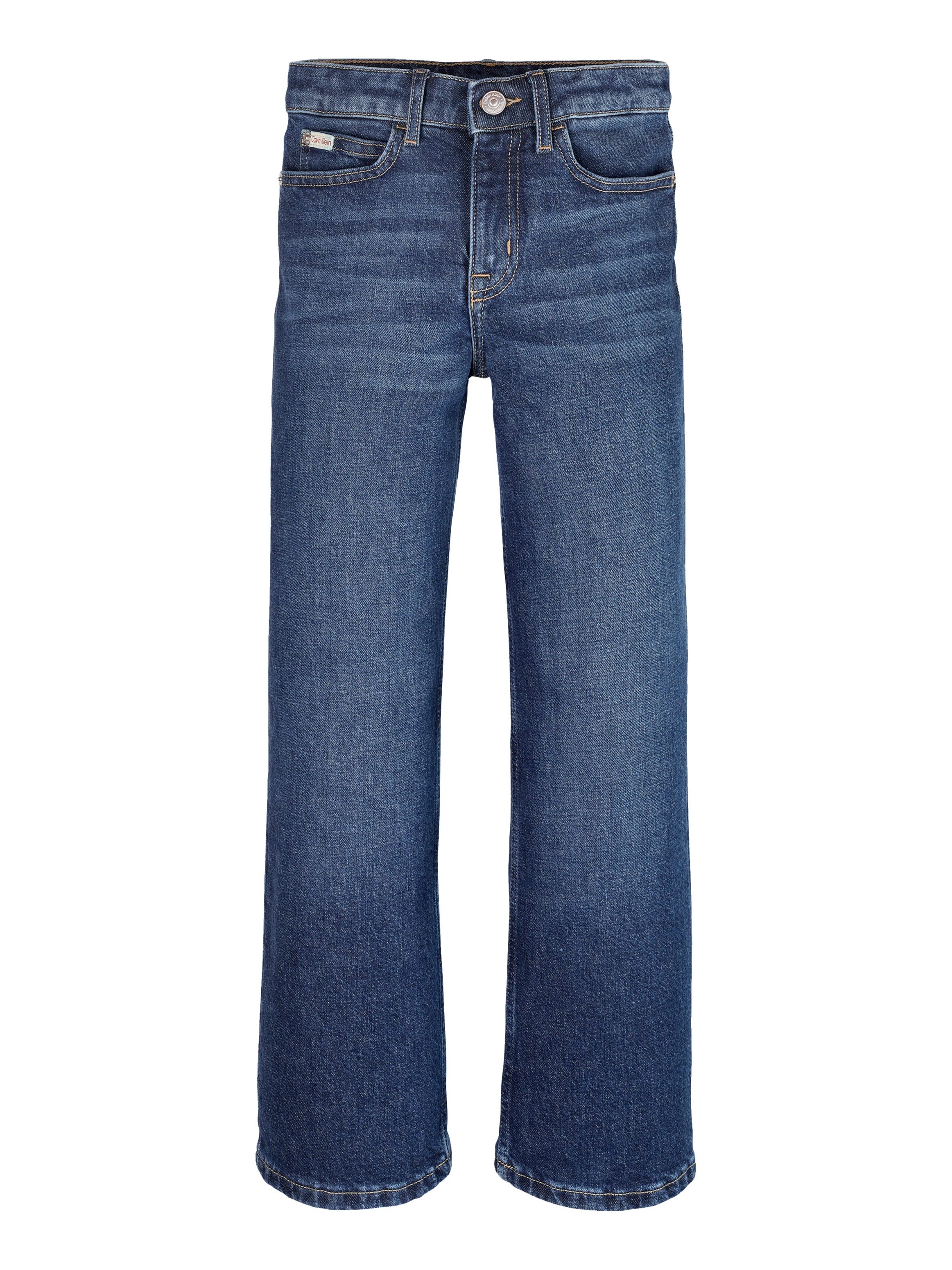 Calvin Klein Jeans Weite Jeans , verstellbarer Bund, weites Bein, hohe Taille, Baumwoll-Stretch
