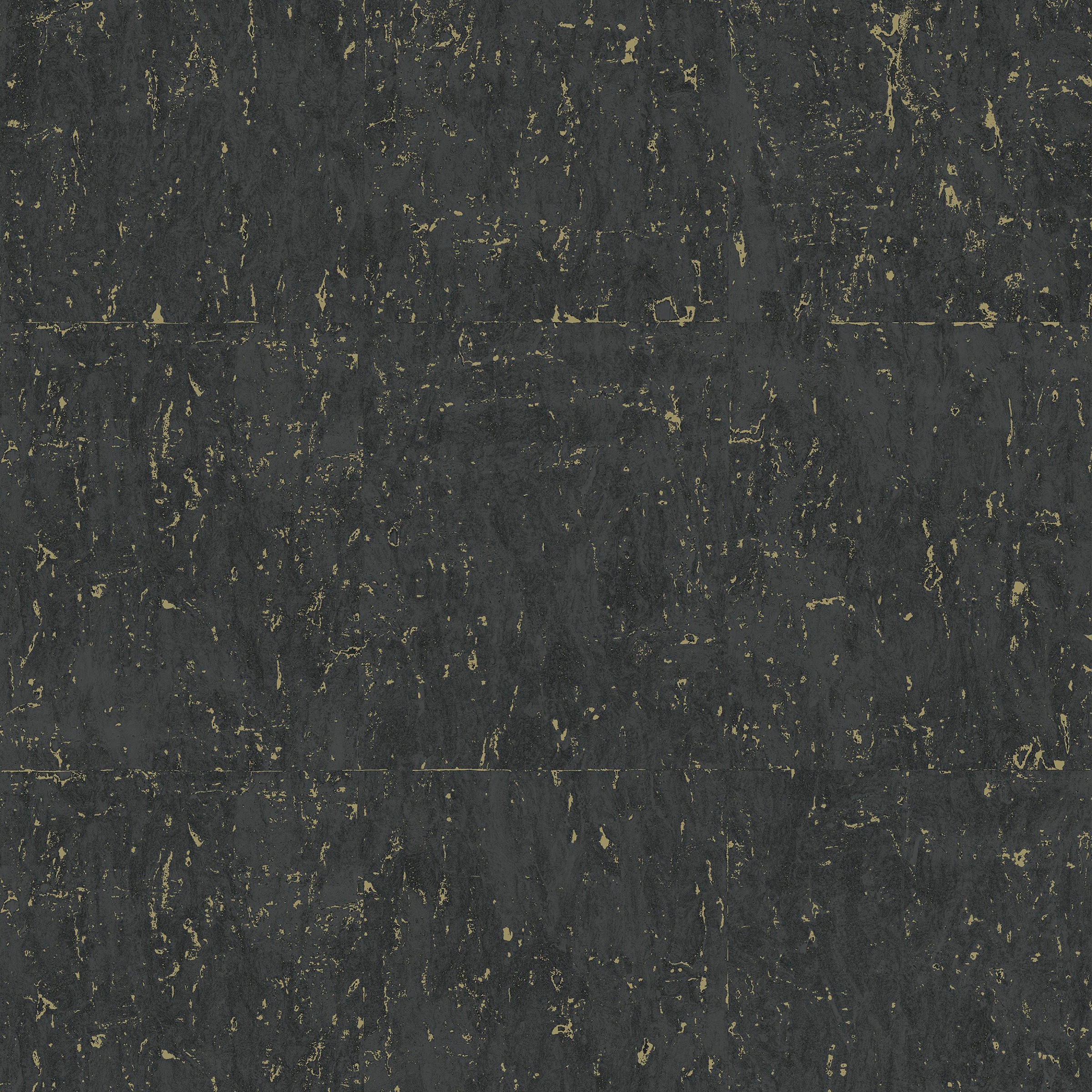 WOW Vliestapete "WOW Kork Schwarz Vliestapete", B/L: 0,52m x 10,05m, Rollen: 1, schwarz, Wohnzimmer, Tapeten, WOW Kork Schwarz Vliestapete