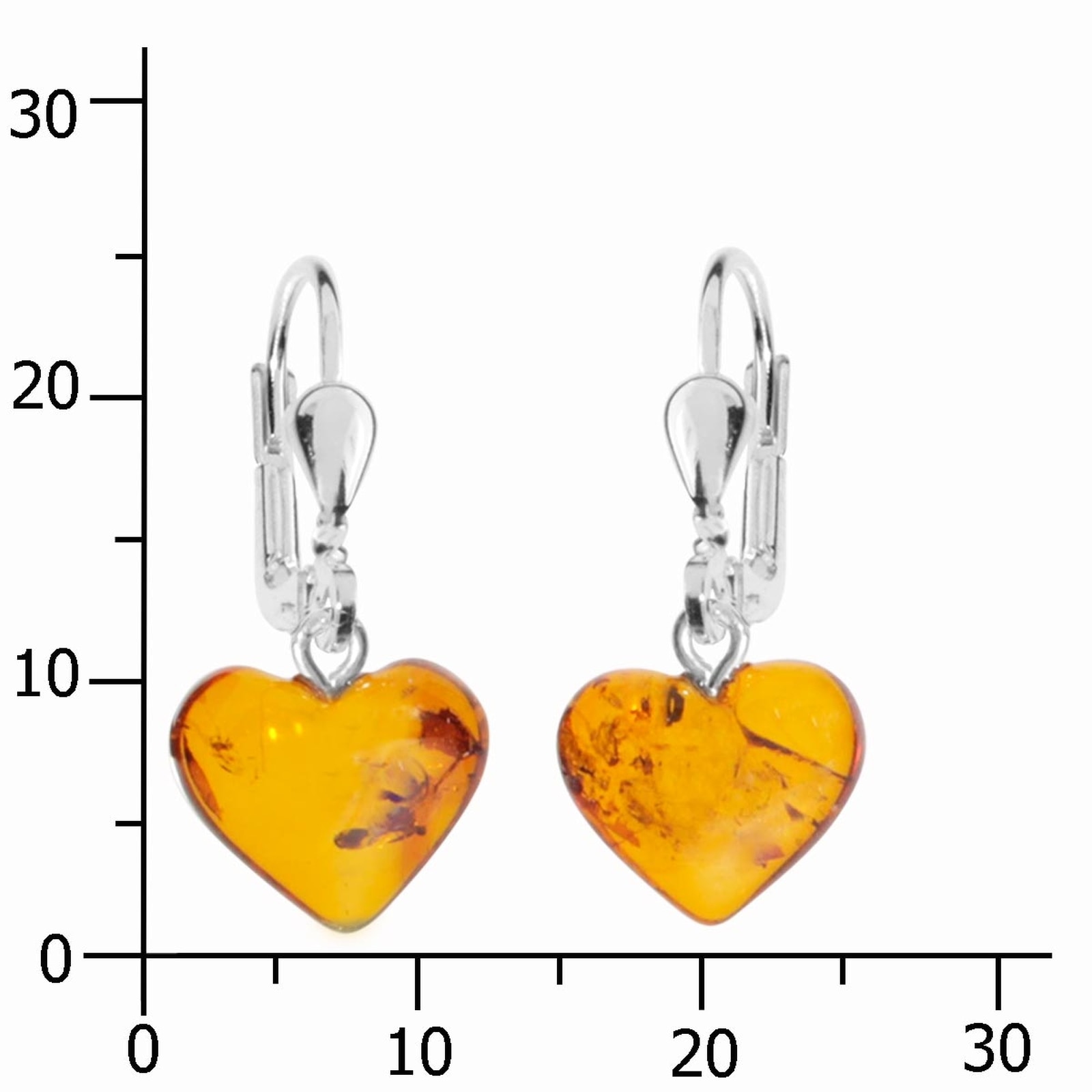 OSTSEE-SCHMUCK Paar Ohrhänger »Ostsee-Schmuck Ohrhänger Herz Ohrhänger Herz«, (2 tlg.)