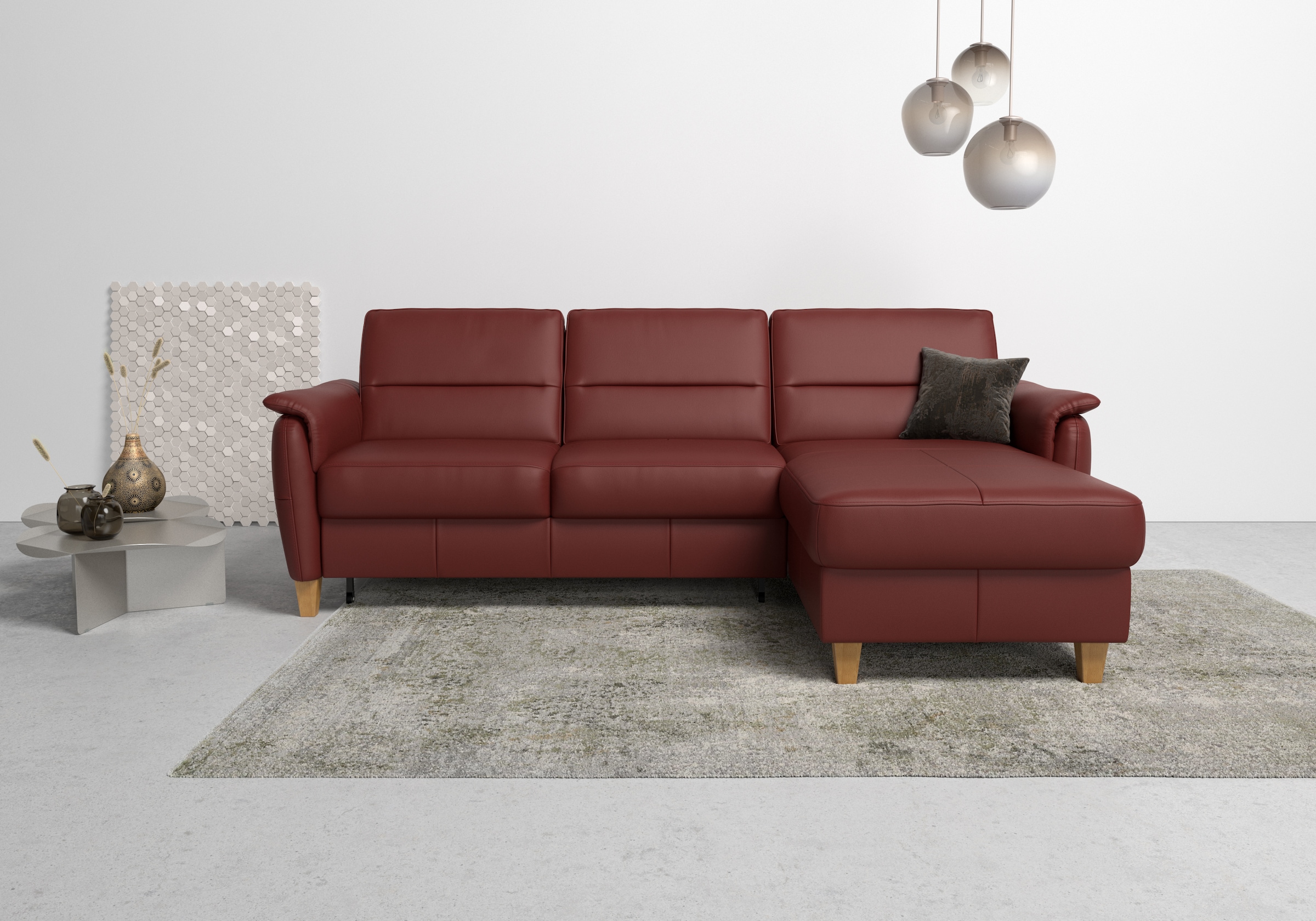 Home affaire Ecksofa "Palmera L-Form, B: 244 cm - OTTO. Verlässliche Qualität." optional Schlaffunktion & Bettkasten, Federkern