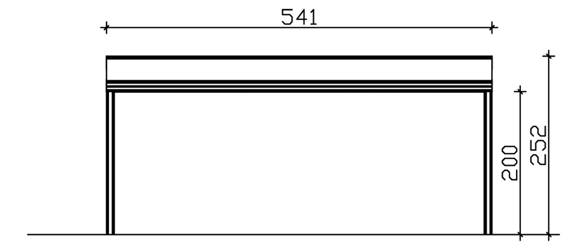 Skanholz Terrassendach »Modena«, 541 cm Breite, verschiedene Tiefe