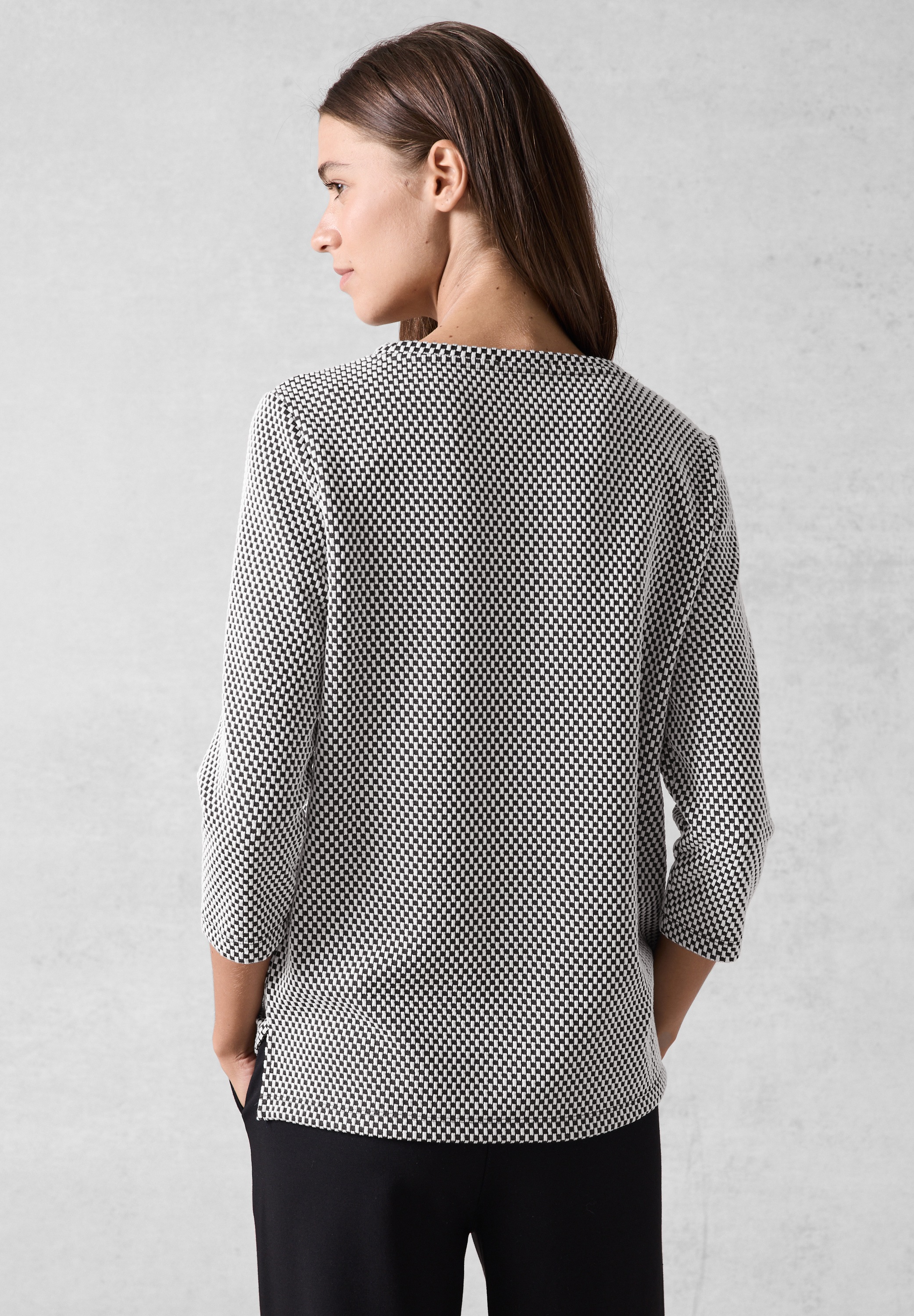 Cecil 3/4-Arm-Shirt, mit U-Boot-Ausschnitt