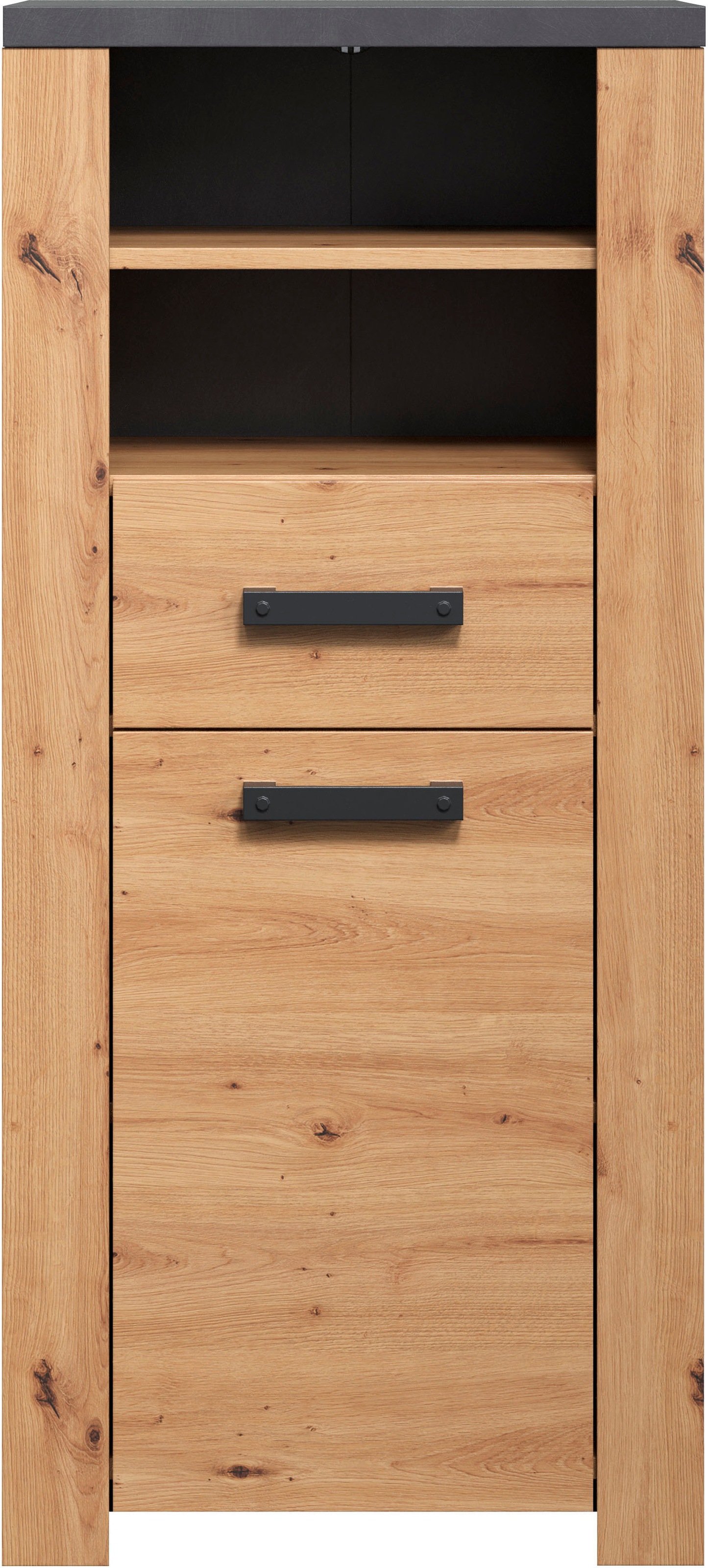 welltime Midischrank "Ambres" 1 Stk. tlg. Badschrank in matter Echtholzopti günstig online kaufen
