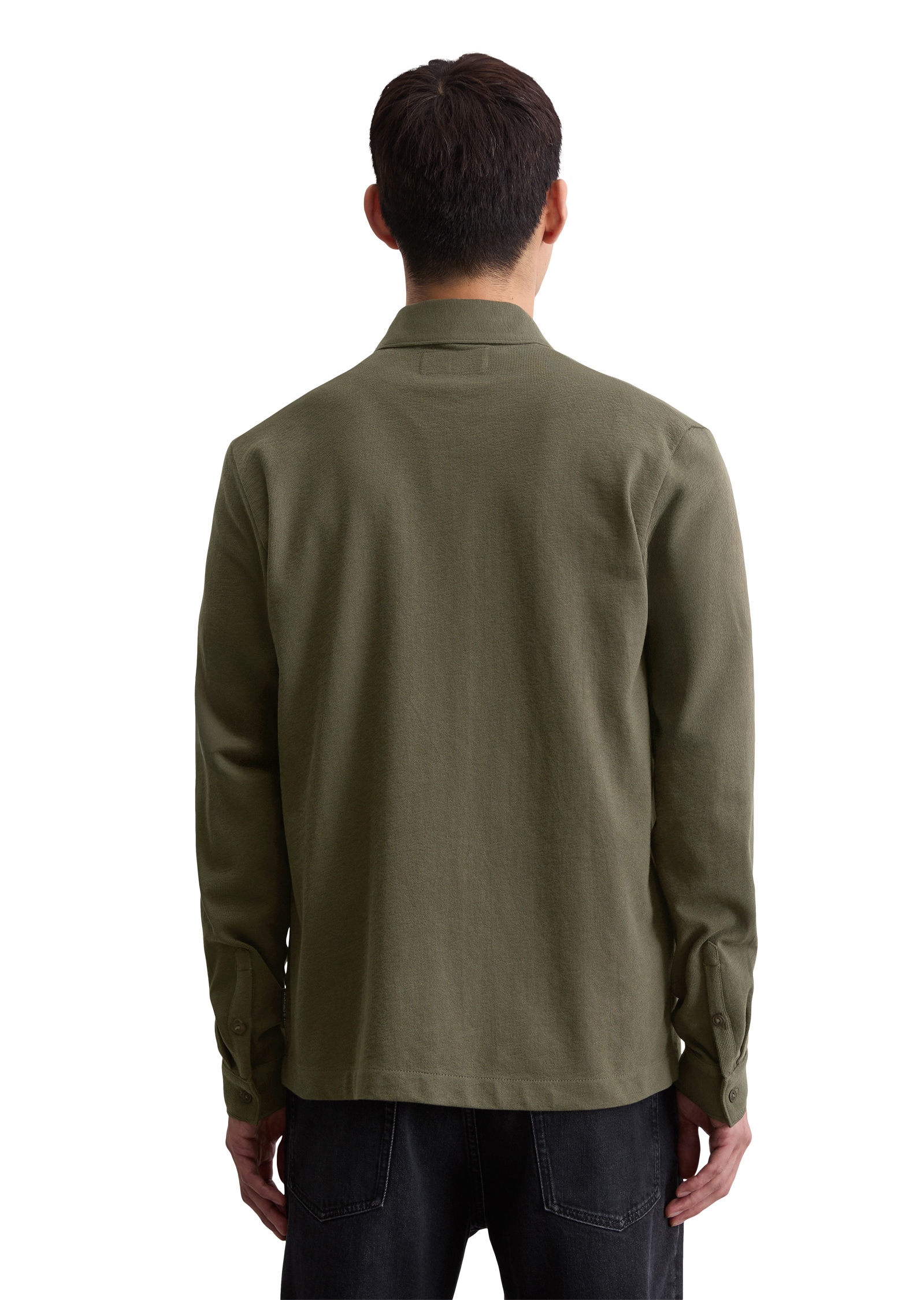 Marc O'Polo Langarm-Poloshirt »aus reiner Bio-Baumwolle«