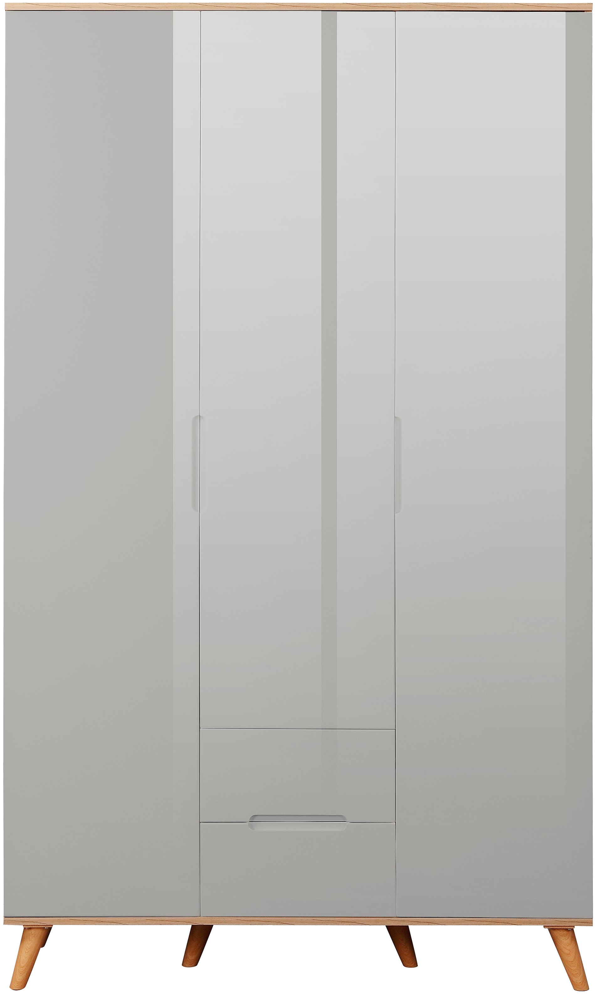 andas Kleiderschrank »Lund Schlafzimmerschrank Bestseller im skandinavischem Design«, Garderobenschrank mit Premium Innenausstattung, Breite 120cm