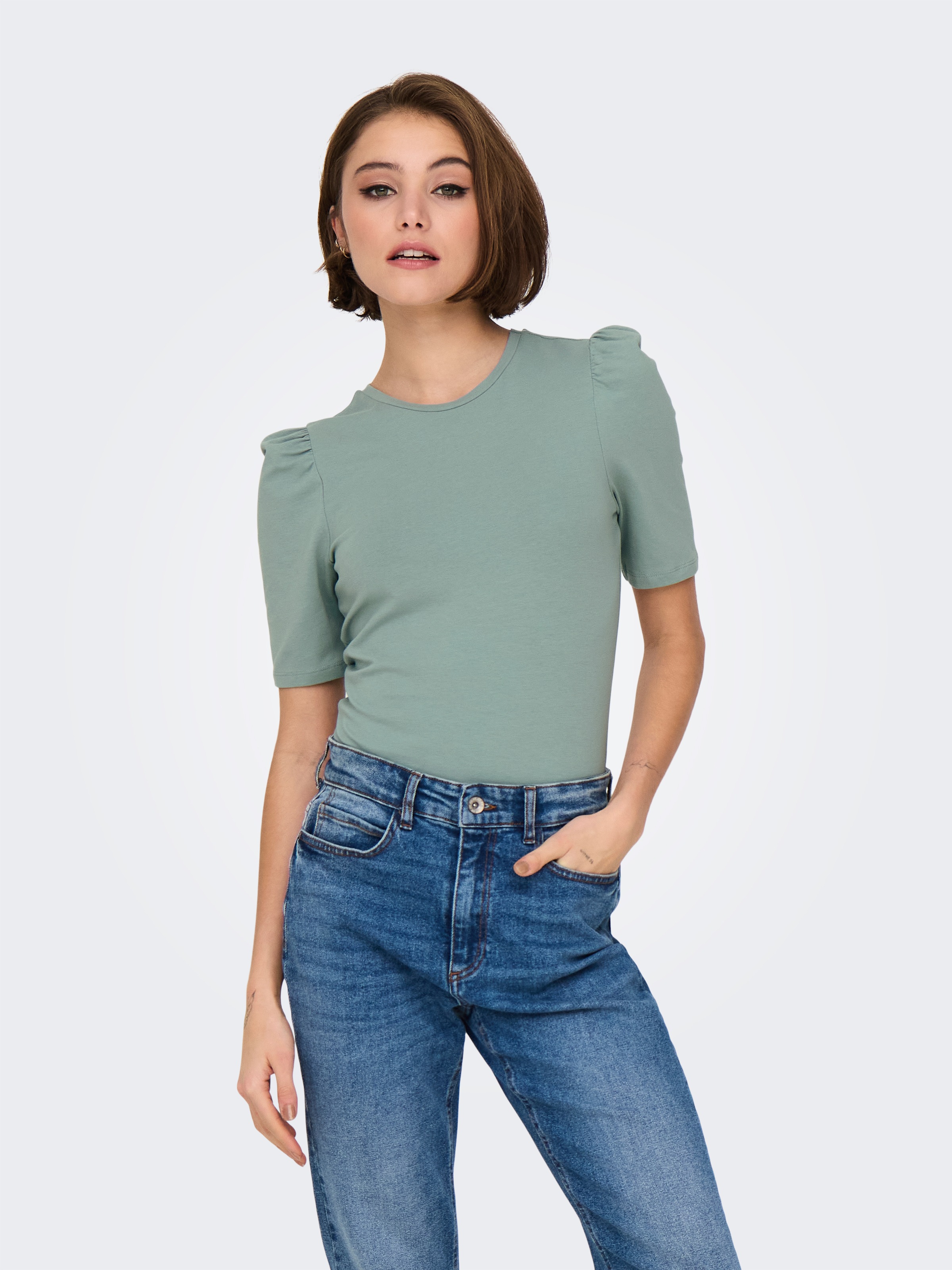 ONLY Kurzarmshirt "ONLLIVE LOVE 2/4 PUFFTOP JRS NOOS" günstig online kaufen