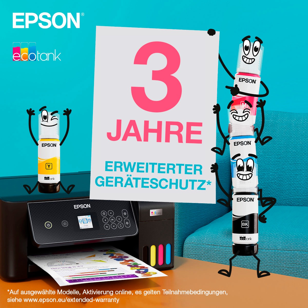 Epson Tintenstrahldrucker »EcoTank ET-8550« 3-in-1-Multifunktionsgerät für den alltäglichen Gebrauch