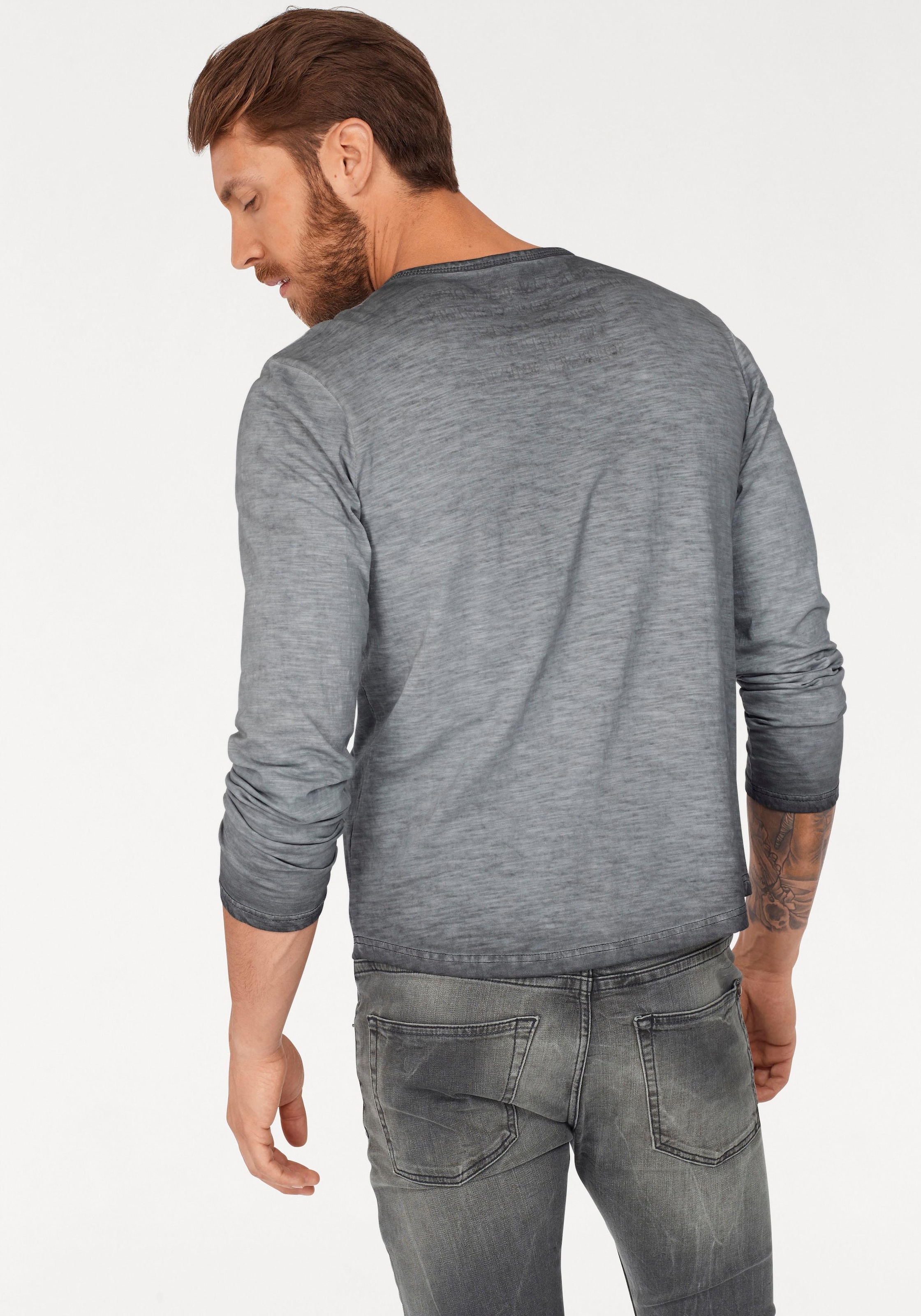 Bruno Banani Langarmshirt, Slubyarn