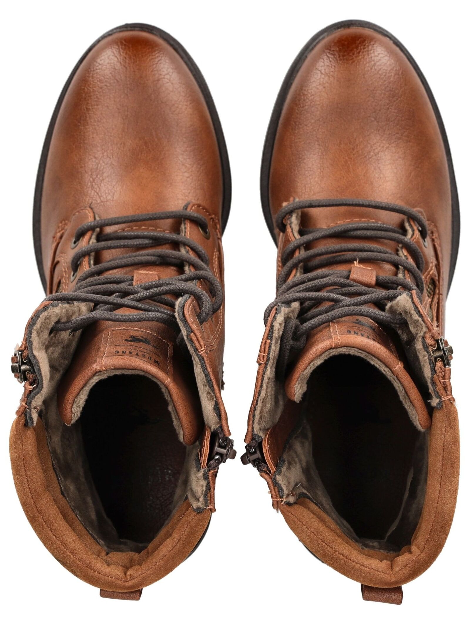 Mustang Shoes Schnürstiefelette »Mustang Shoes Stiefelette Lederimitat«