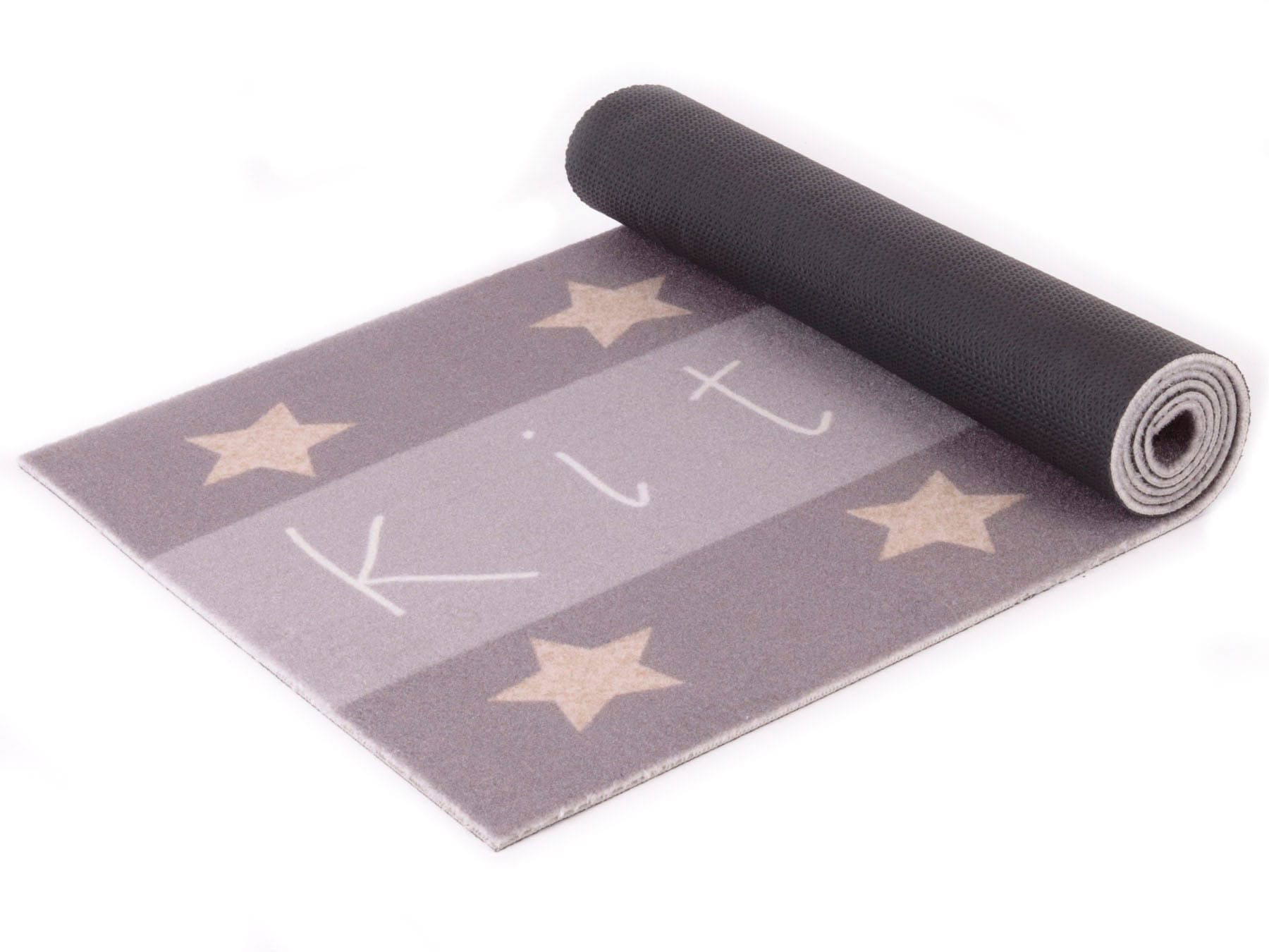 Primaflor-Ideen in Textil Küchenläufer »KITCHEN STAR«, rechteckig, 5 mm Höhe, mit Schriftzug & Motiv Sterne, rutschhemmend, waschbar, Küche
