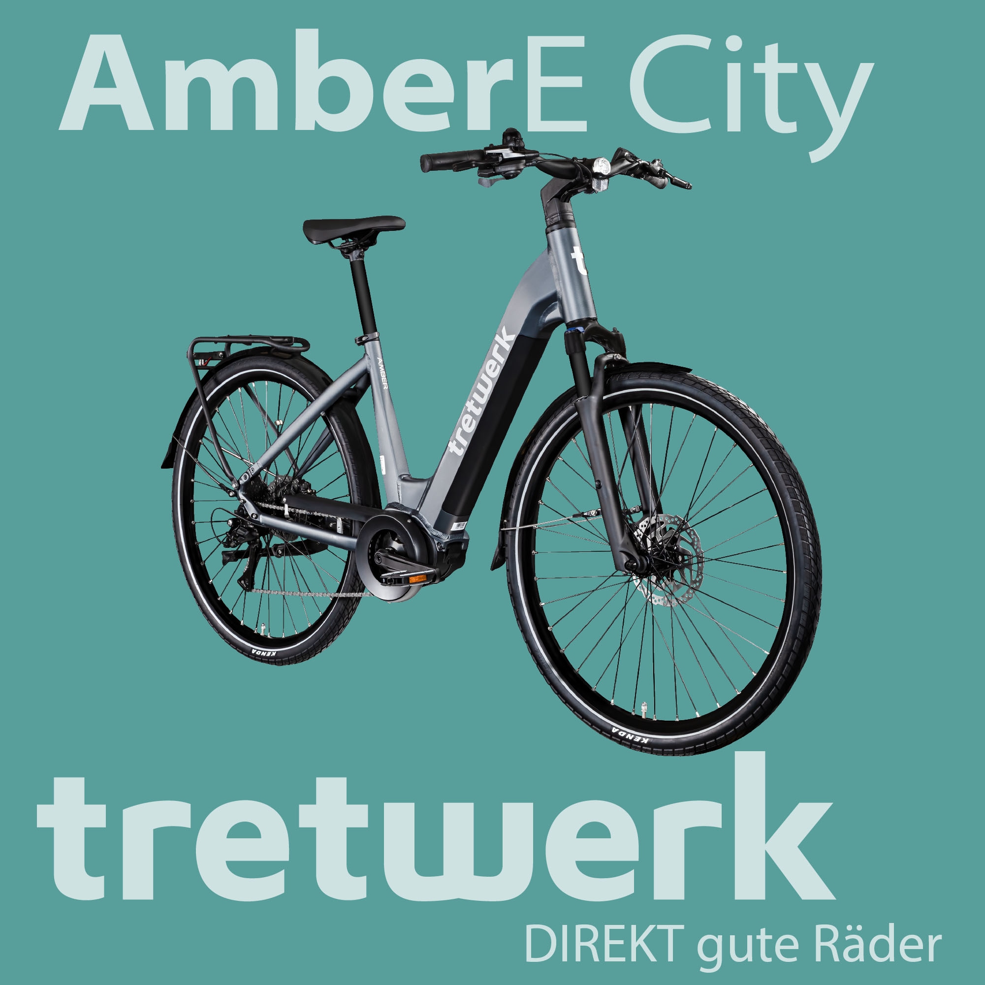 Tretwerk E-Bike »Amber«, 8 Gang, Shimano, Acera M3020 SGS, Mittelmotor 250 W, E Bike Damen 28" Elektrofahrrad 155 - 185cm Hollandrad