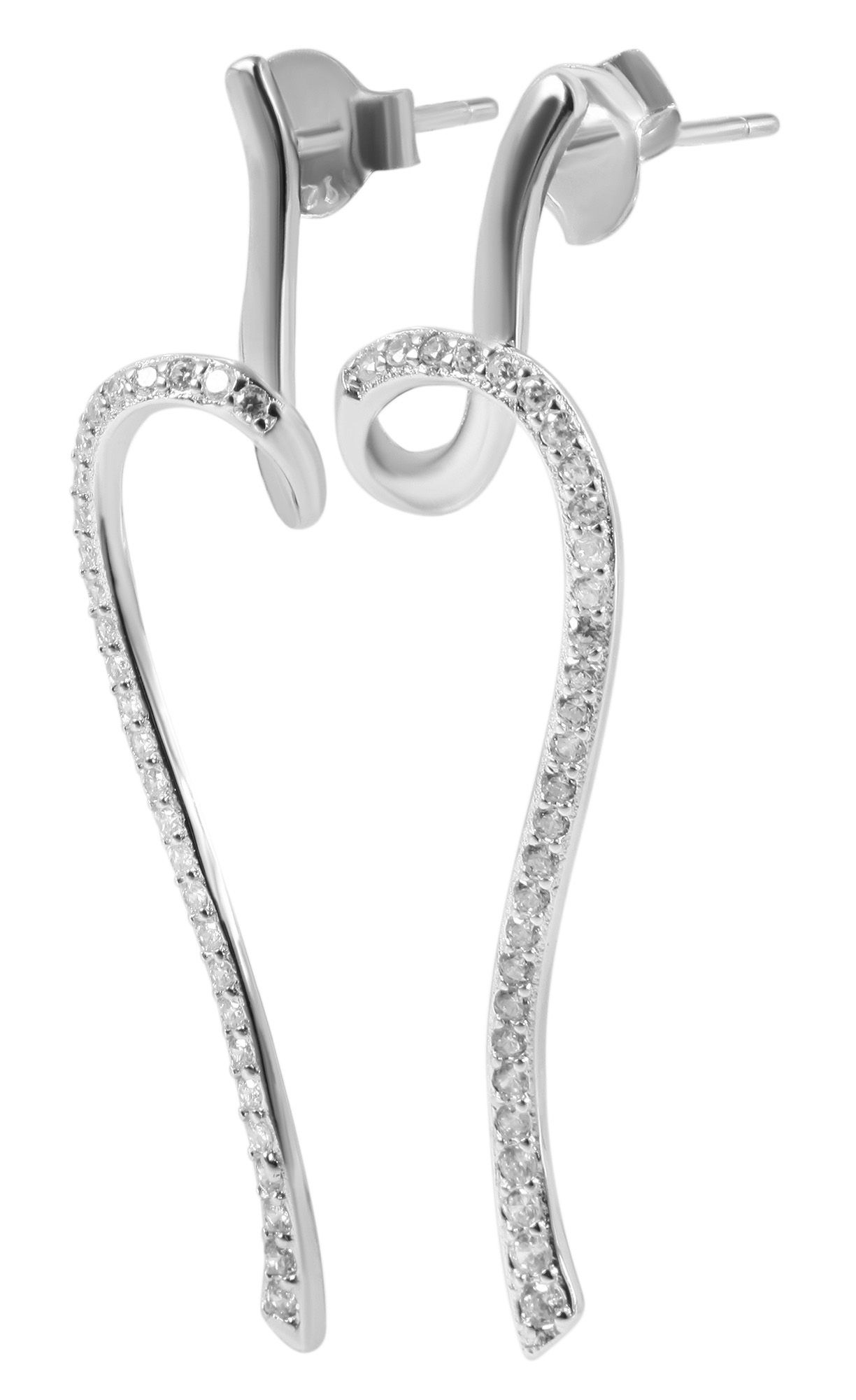 Adelia´s Paar Ohrhänger "Damen Ohrringe – Ohrstecker aus 925 Silber mit Zir günstig online kaufen