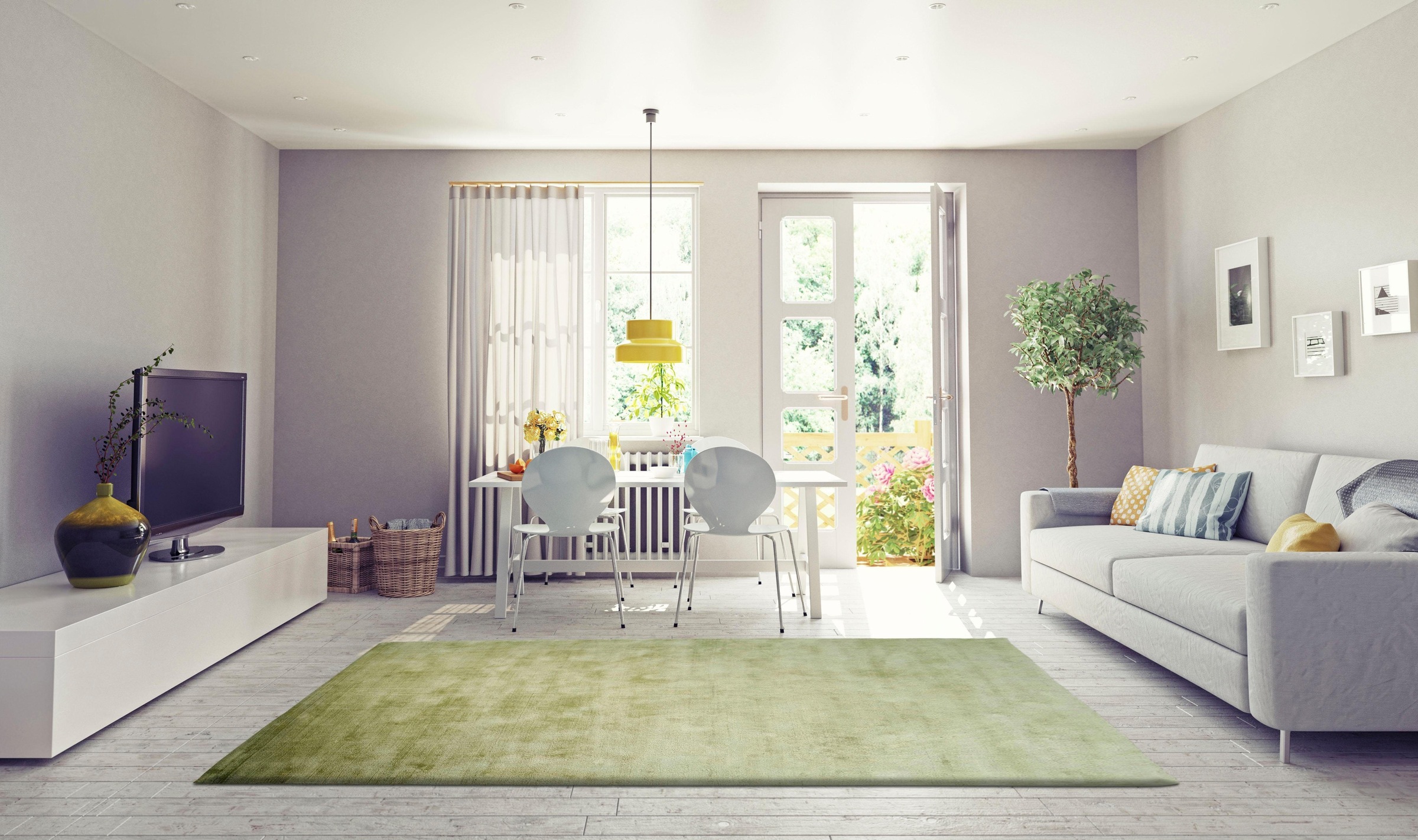 my home Teppich "Besarta" rechteckig 13 mm Höhe Wohnzimmer günstig online kaufen